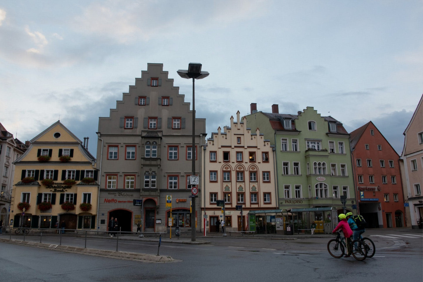 Biking in Regensburg, Germany - Canvas Wall Art