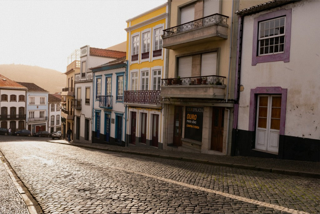 Quaint Cobblestone Streets - Canvas Wall Art