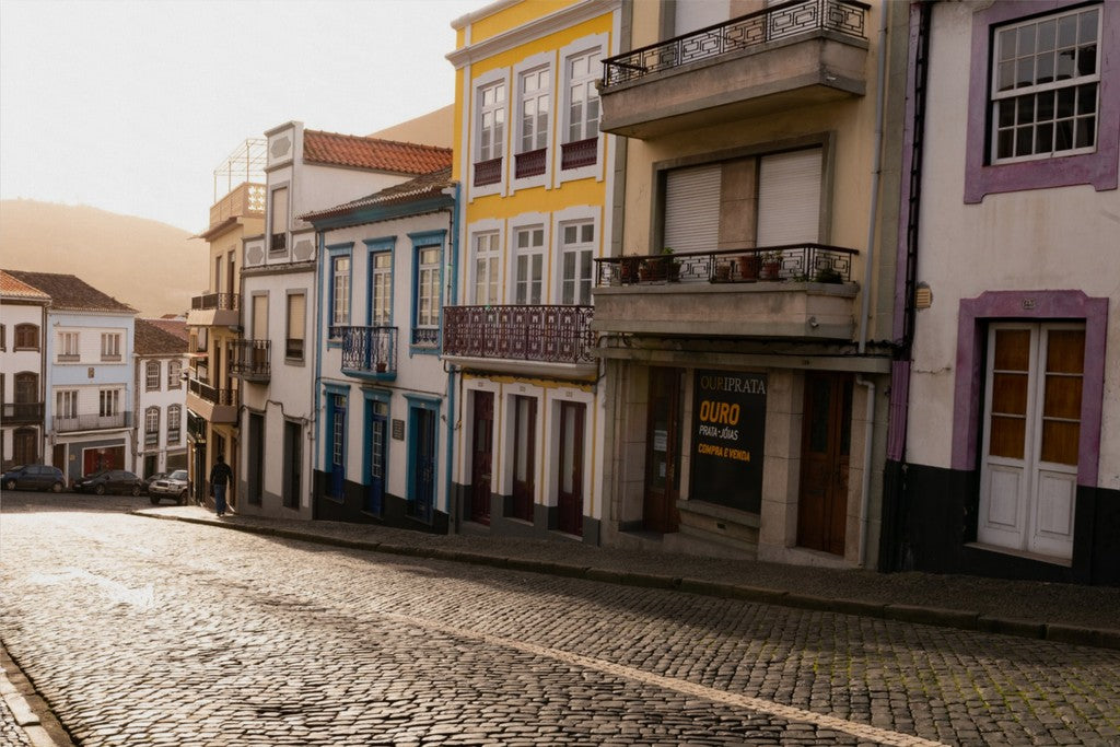 Quaint Cobblestone Streets - Canvas Wall Art