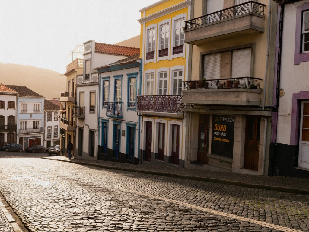 Quaint Cobblestone Streets - Canvas Wall Art
