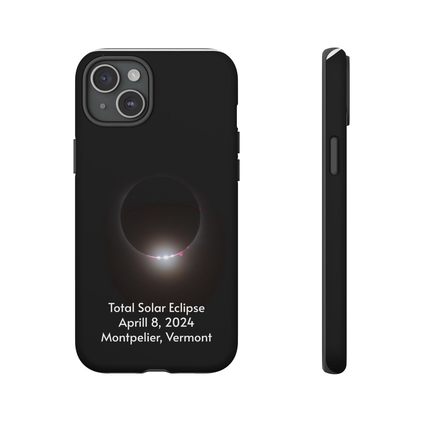 2024 Total Solar Eclipse - Baily’s Beads after Totality - Montpelier, VT - Phone Case