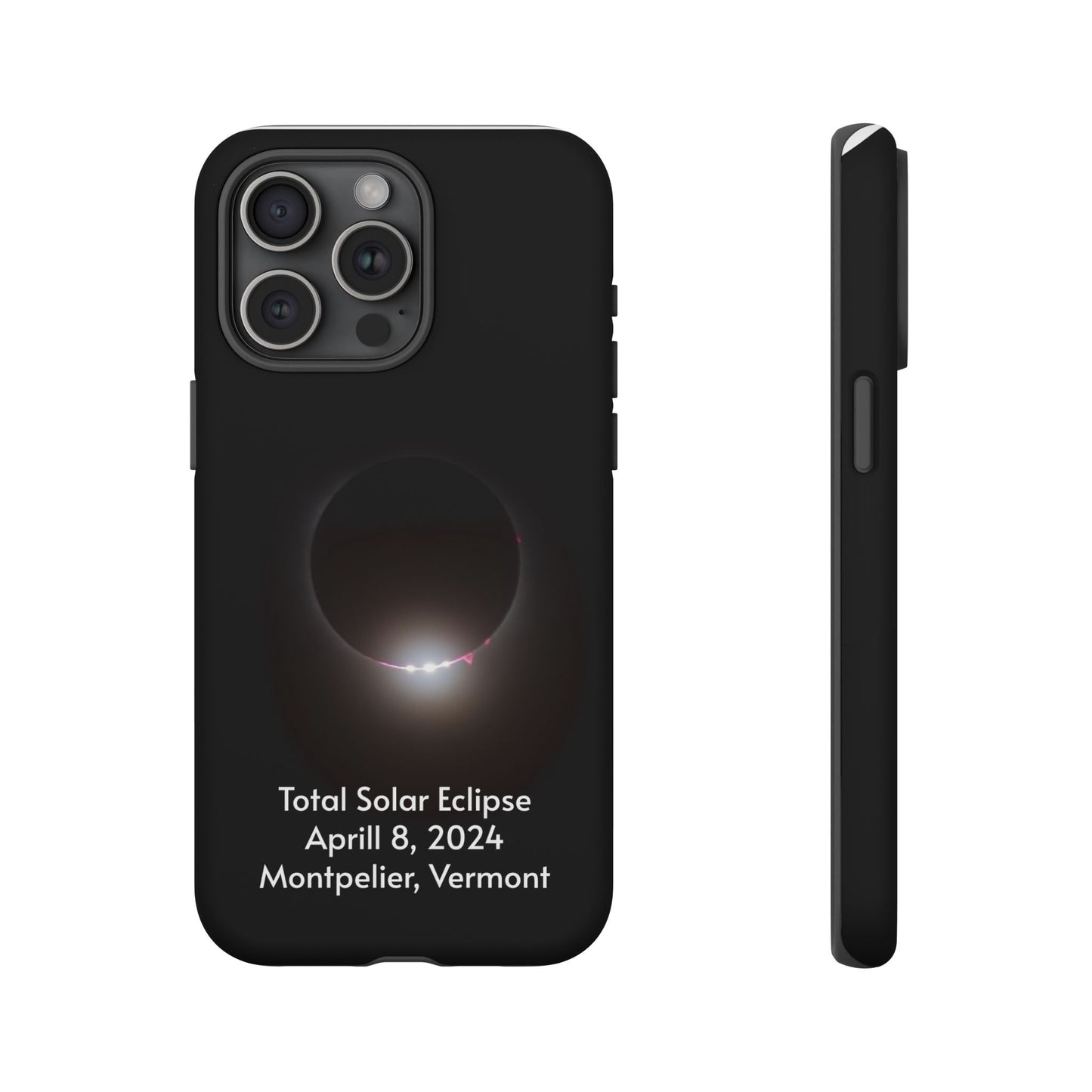 2024 Total Solar Eclipse - Baily’s Beads after Totality - Montpelier, VT - Phone Case