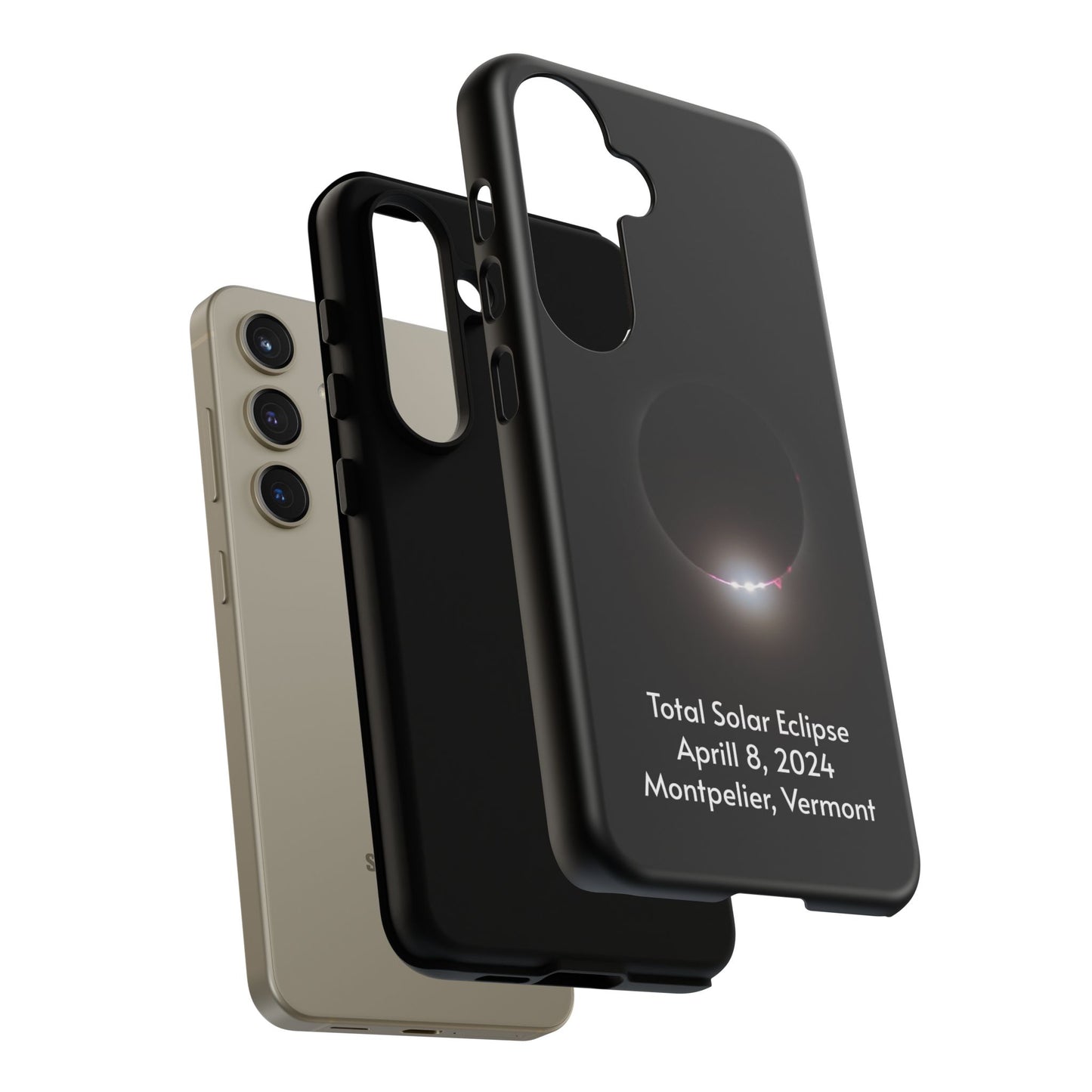 2024 Total Solar Eclipse - Baily’s Beads after Totality - Montpelier, VT - Phone Case