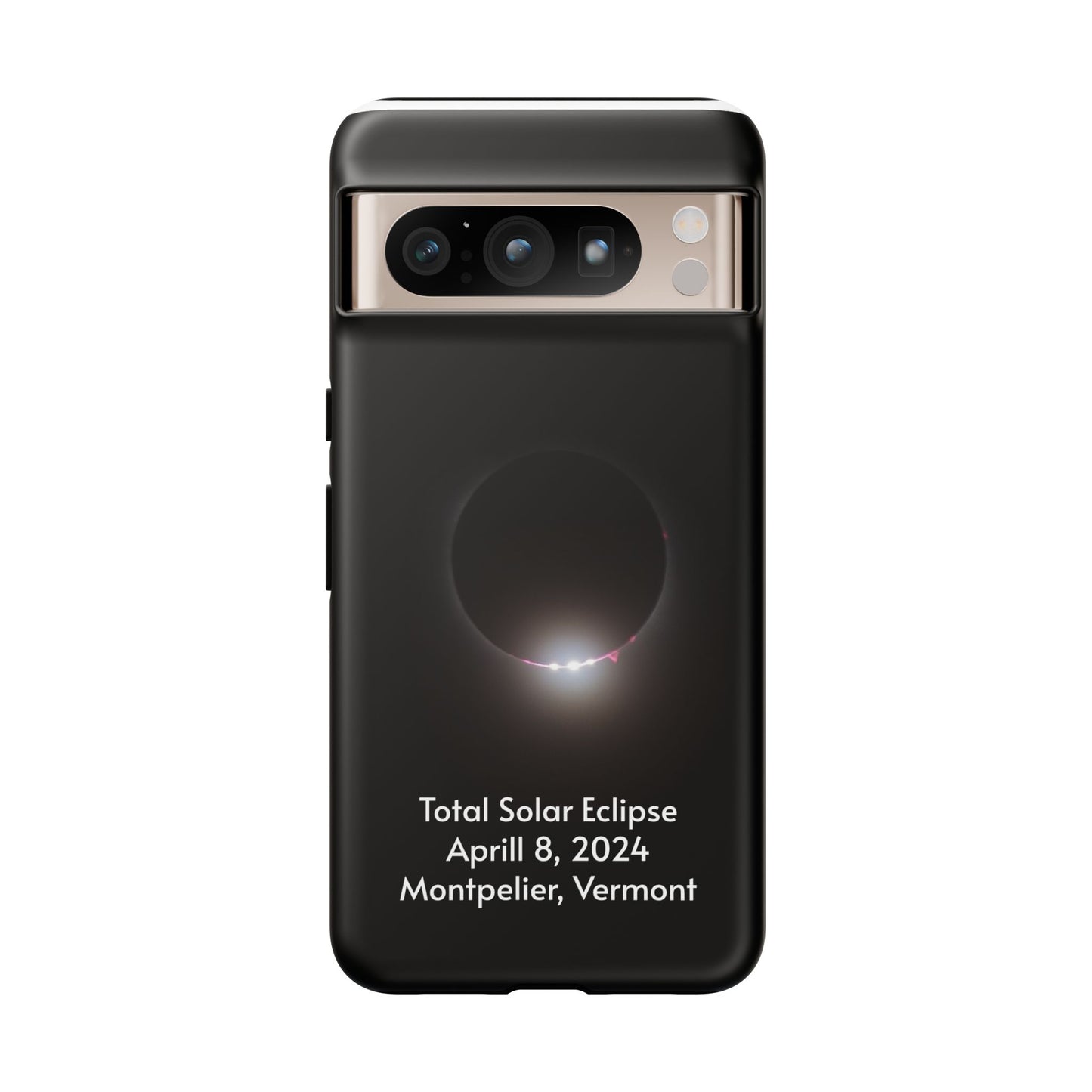 2024 Total Solar Eclipse - Baily’s Beads after Totality - Montpelier, VT - Phone Case