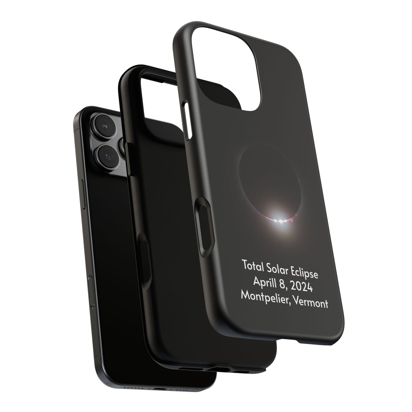 2024 Total Solar Eclipse - Baily’s Beads after Totality - Montpelier, VT - Phone Case