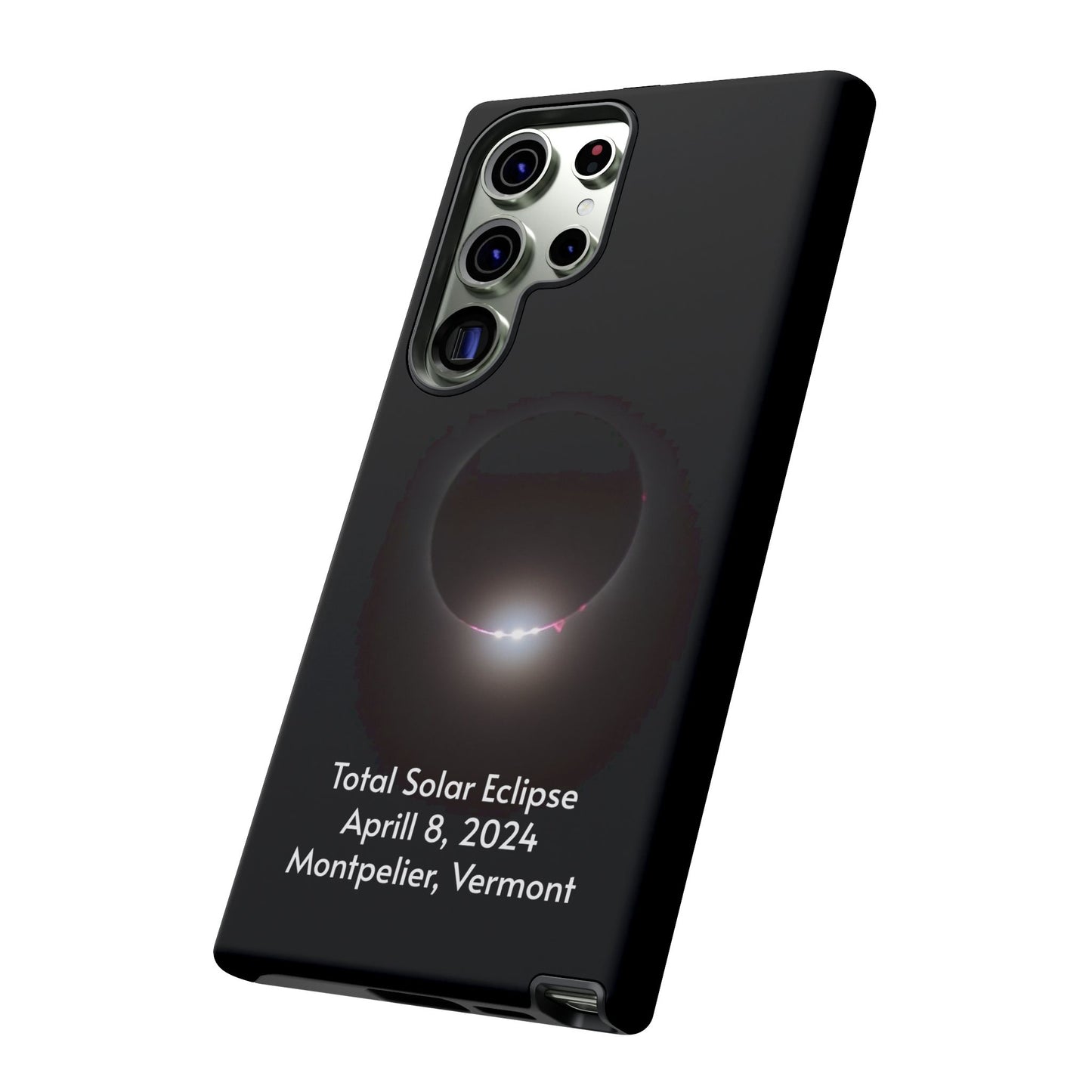 2024 Total Solar Eclipse - Baily’s Beads after Totality - Montpelier, VT - Phone Case