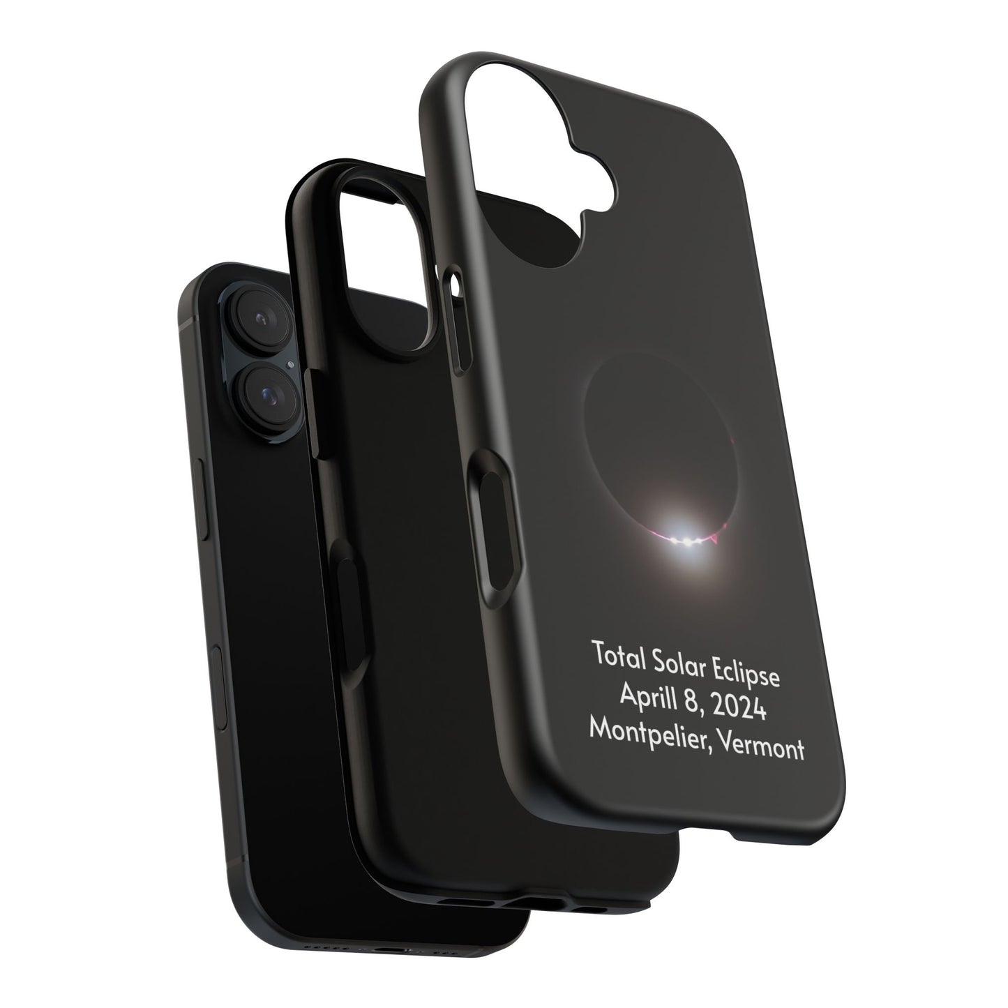 2024 Total Solar Eclipse - Baily’s Beads after Totality - Montpelier, VT - Phone Case