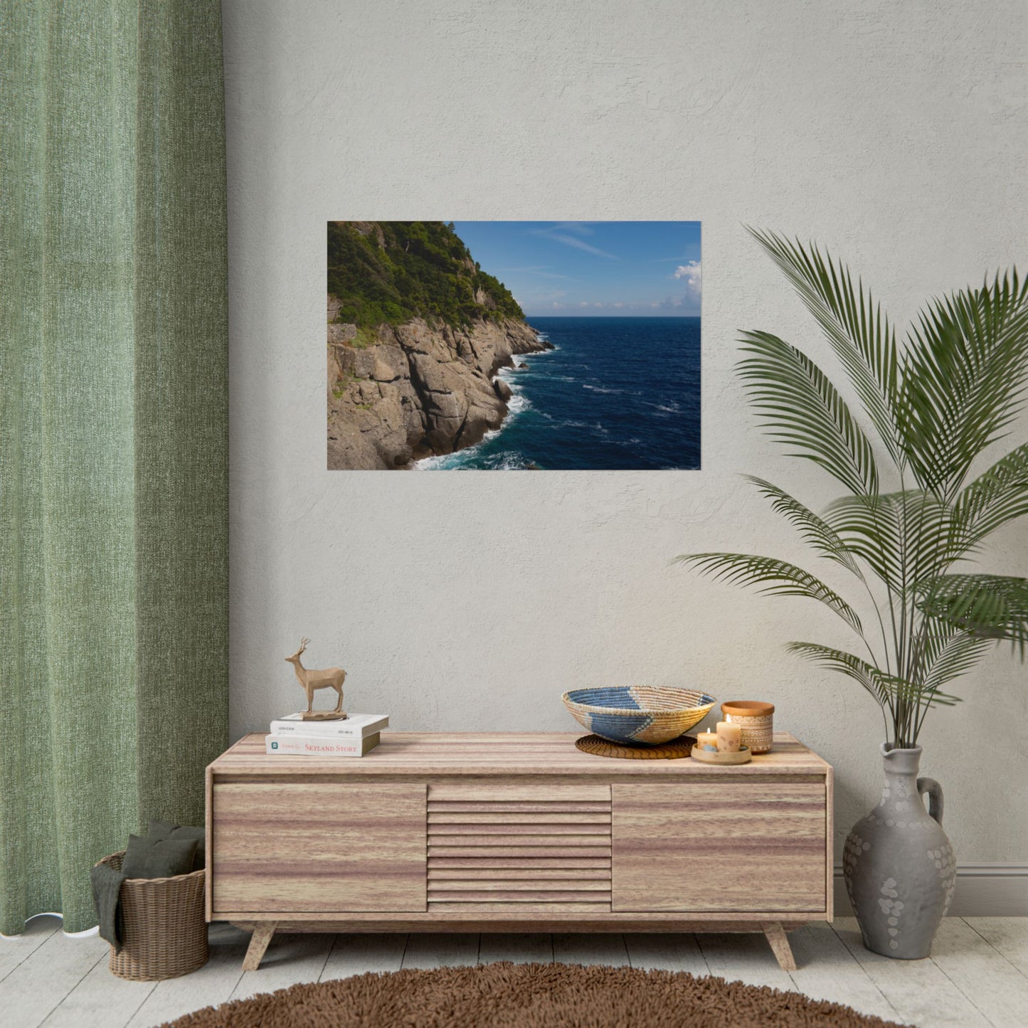 Rocky Italian Riviera - Poster - Mediterranean Sea, Italy - Wall Art