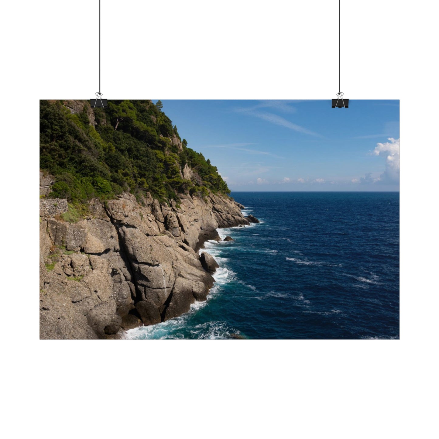 Rocky Italian Riviera - Poster - Mediterranean Sea, Italy - Wall Art