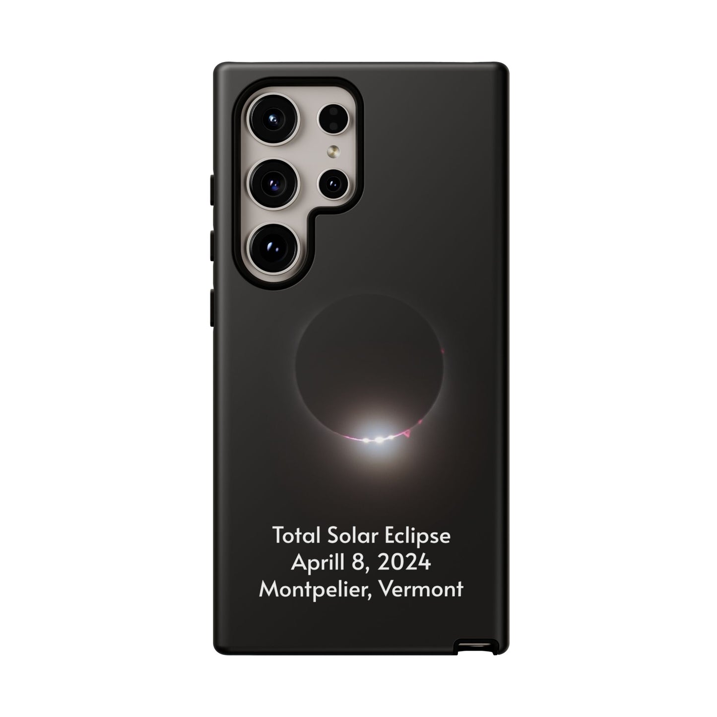 2024 Total Solar Eclipse - Baily’s Beads after Totality - Montpelier, VT - Phone Case