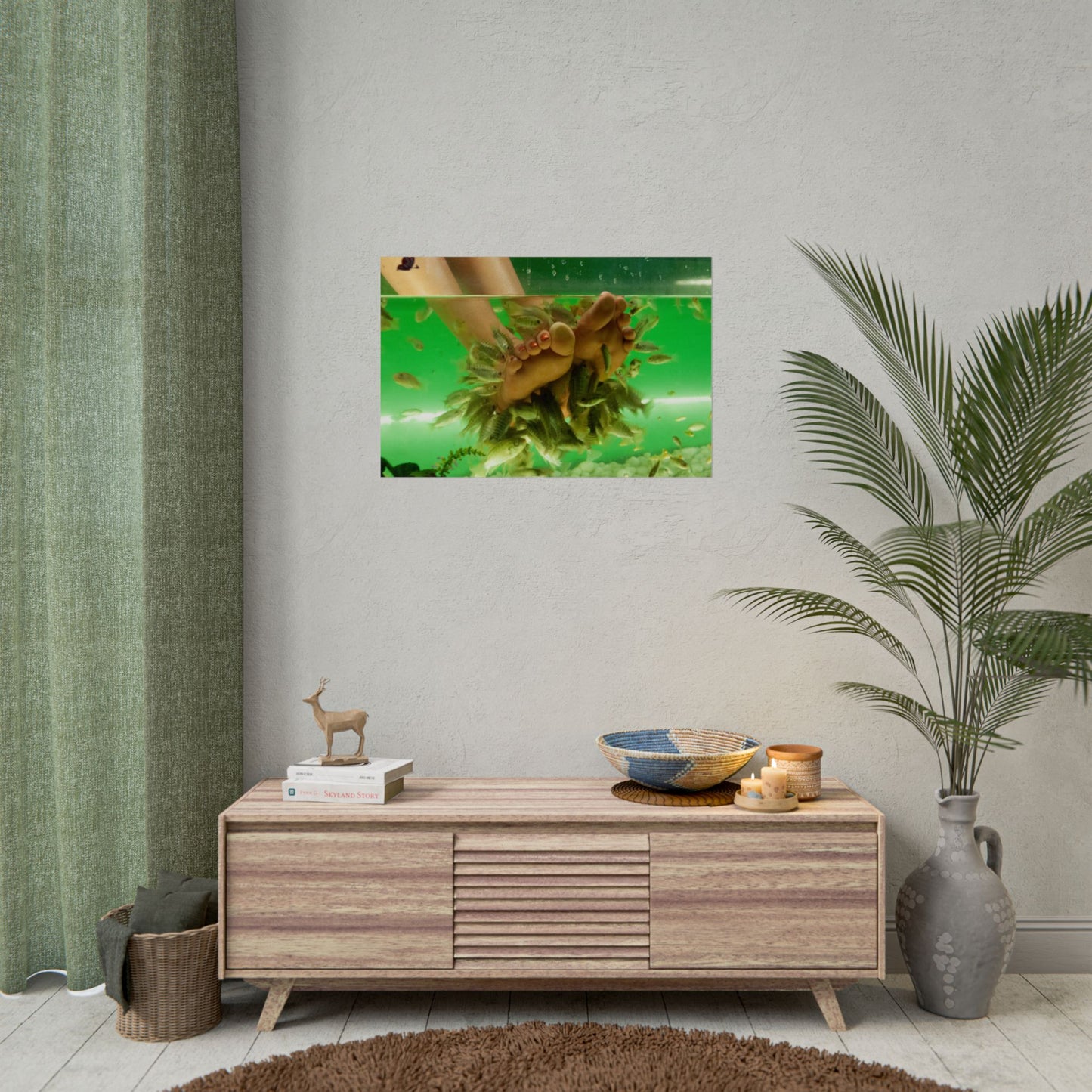 Fish Foot Massage Pedicure Feet Poster Wall Art