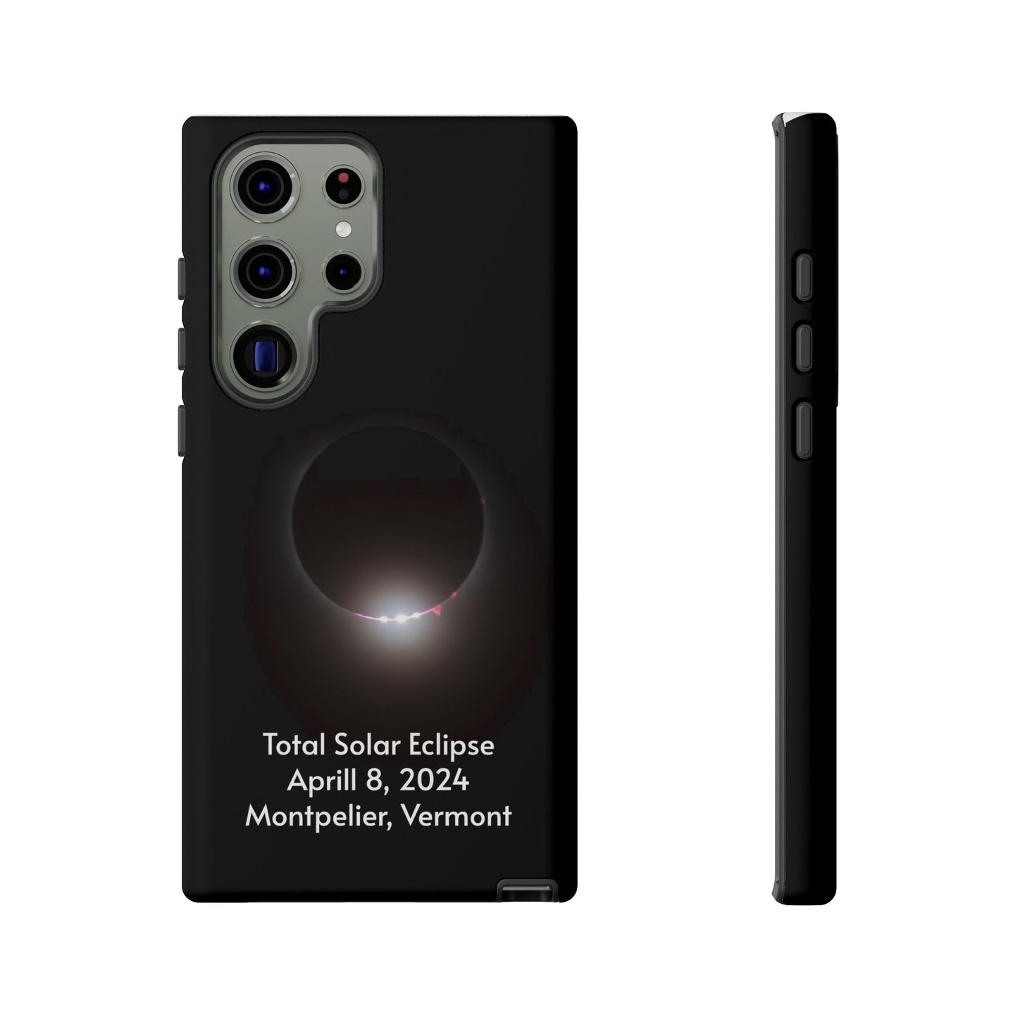 2024 Total Solar Eclipse - Baily’s Beads after Totality - Montpelier, VT - Phone Case