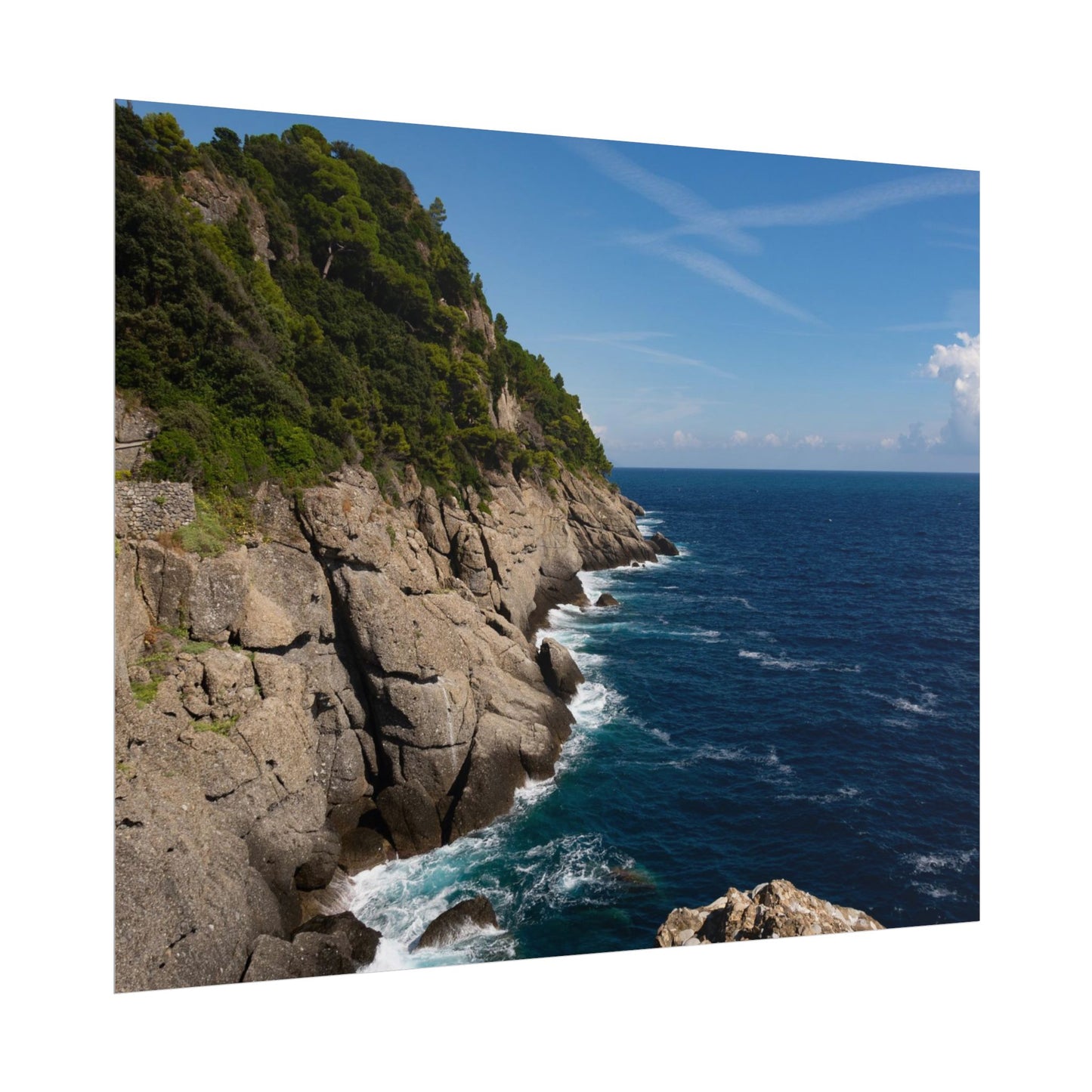 Rocky Italian Riviera - Poster - Mediterranean Sea, Italy - Wall Art