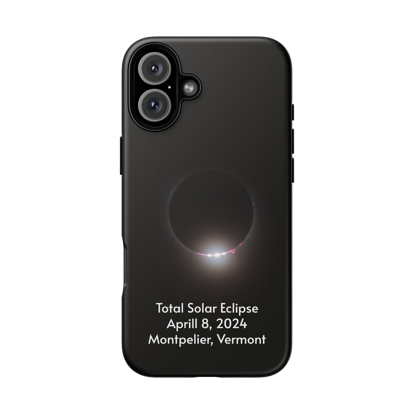 2024 Total Solar Eclipse - Baily’s Beads after Totality - Montpelier, VT - Phone Case