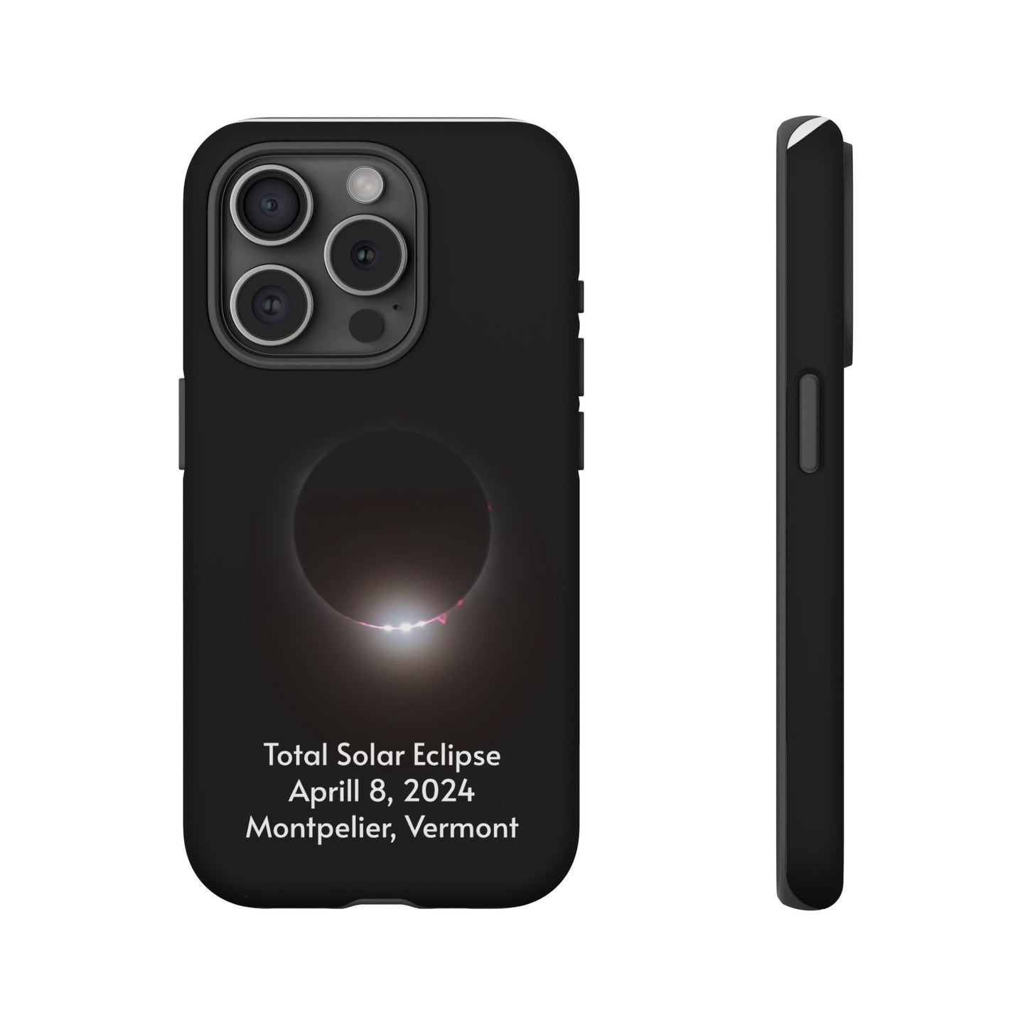 2024 Total Solar Eclipse - Baily’s Beads after Totality - Montpelier, VT - Phone Case