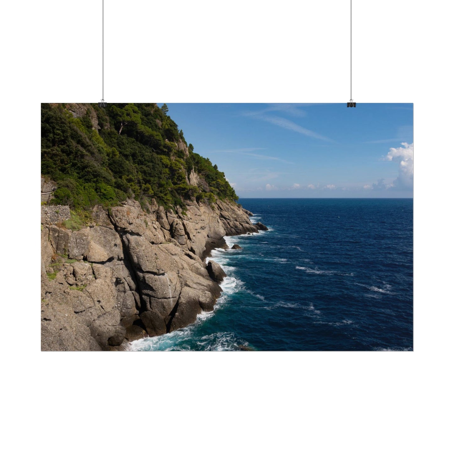 Rocky Italian Riviera - Poster - Mediterranean Sea, Italy - Wall Art
