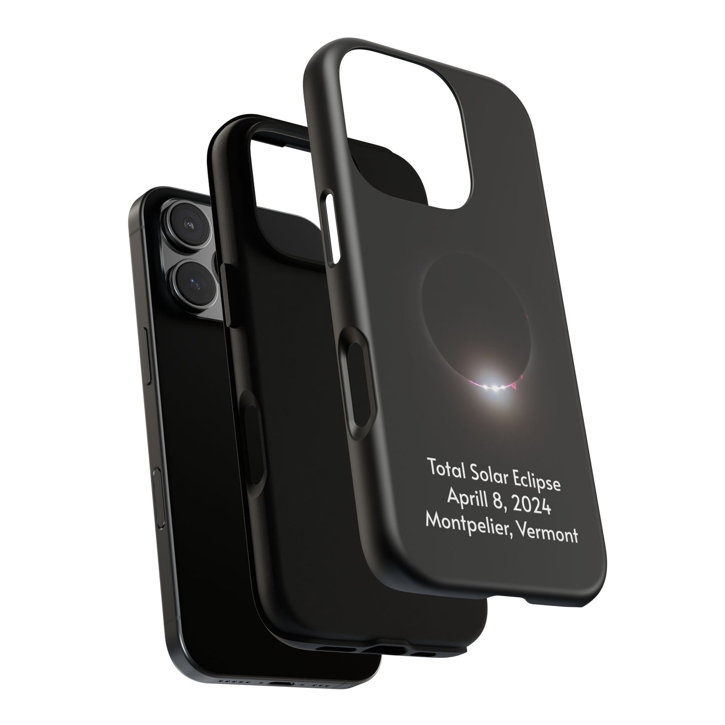 2024 Total Solar Eclipse - Baily’s Beads after Totality - Montpelier, VT - Phone Case