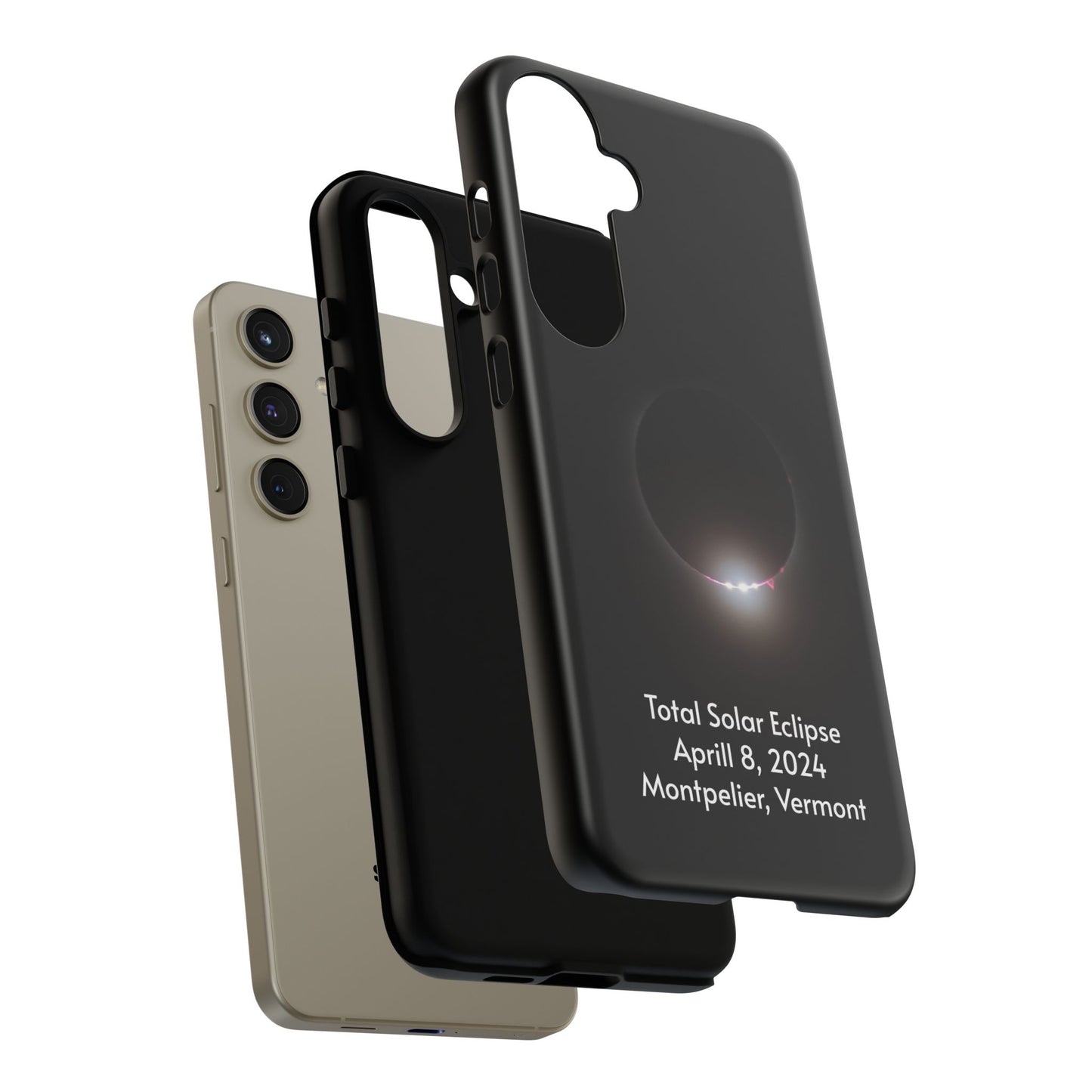 2024 Total Solar Eclipse - Baily’s Beads after Totality - Montpelier, VT - Phone Case