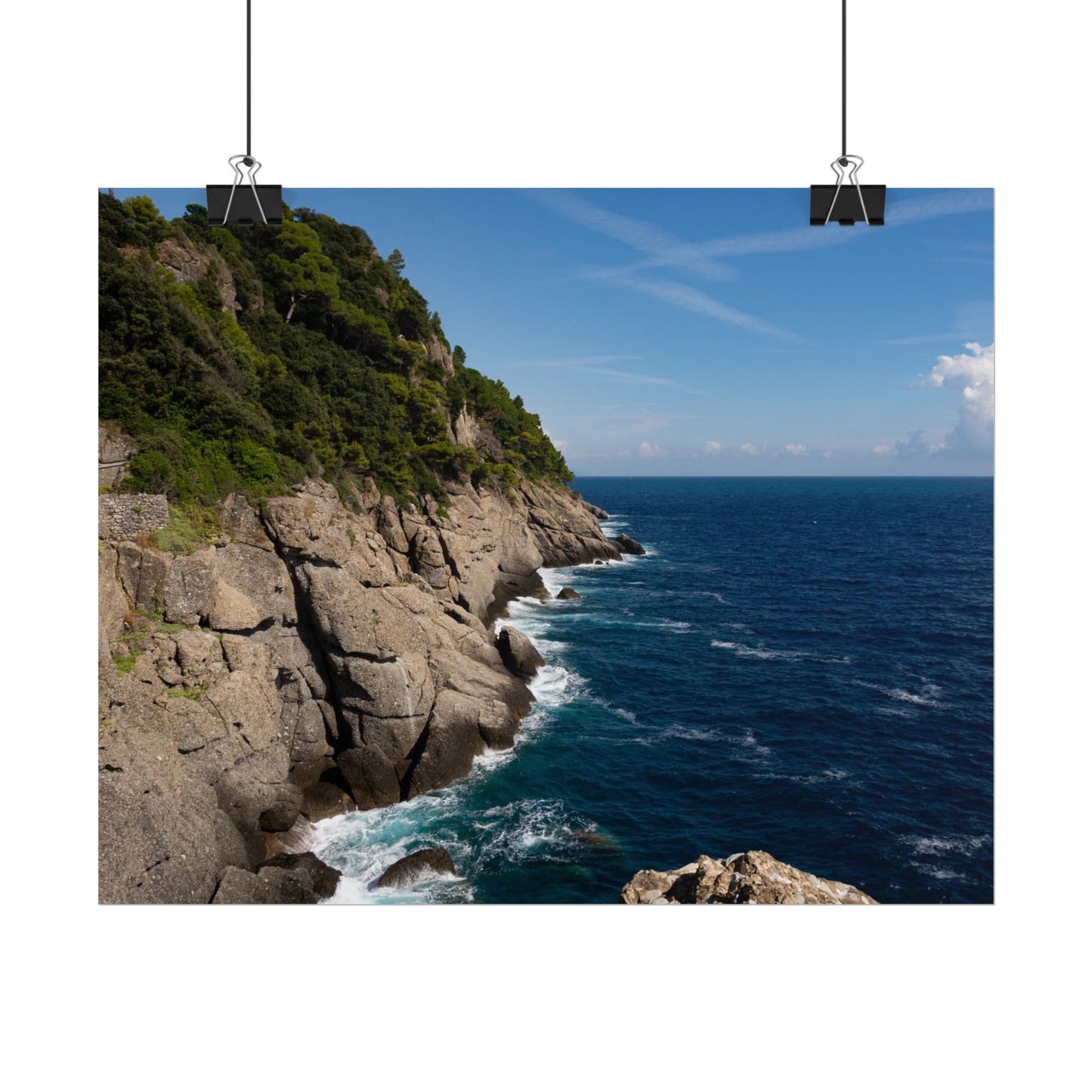 Rocky Italian Riviera - Poster - Mediterranean Sea, Italy - Wall Art