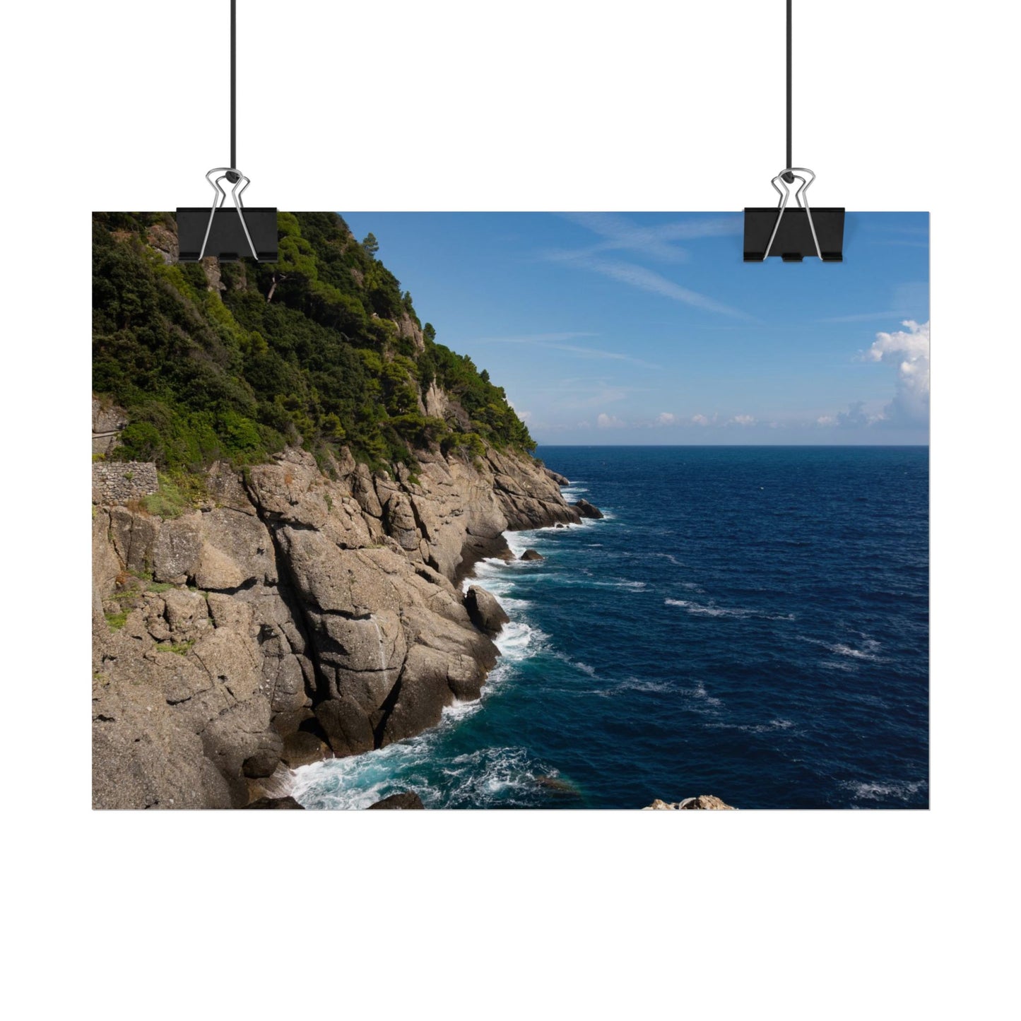 Rocky Italian Riviera - Poster - Mediterranean Sea, Italy - Wall Art