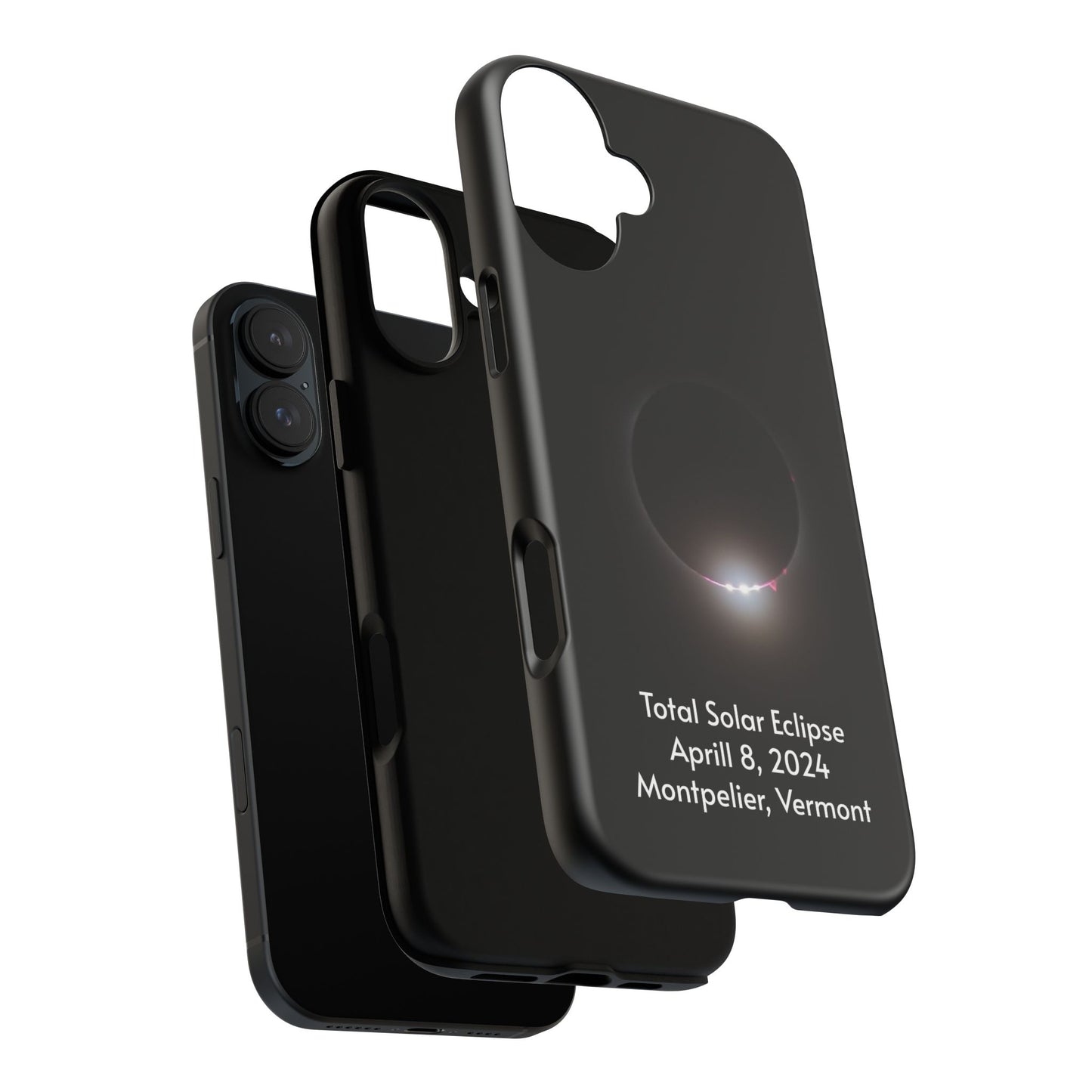 2024 Total Solar Eclipse - Baily’s Beads after Totality - Montpelier, VT - Phone Case