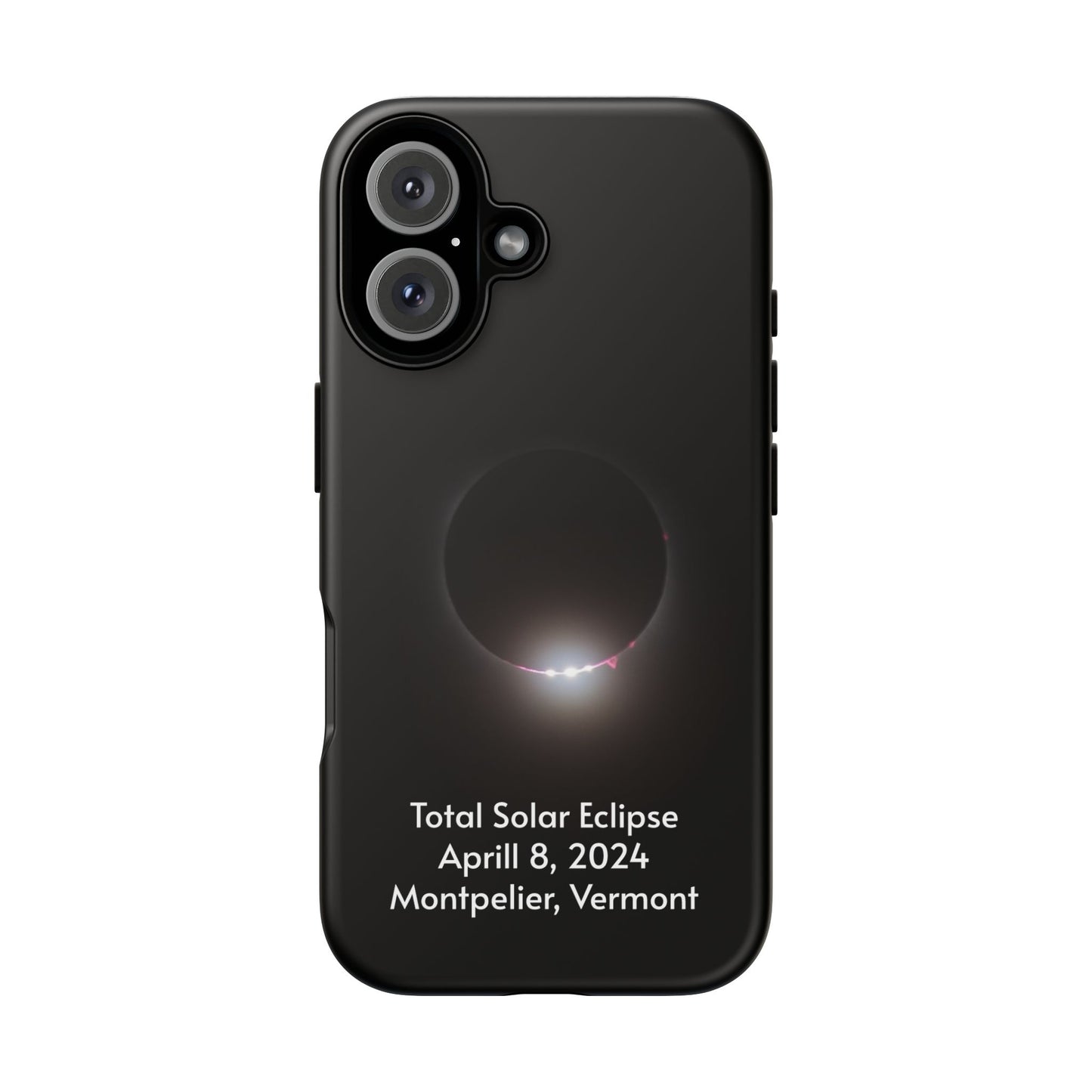 2024 Total Solar Eclipse - Baily’s Beads after Totality - Montpelier, VT - Phone Case
