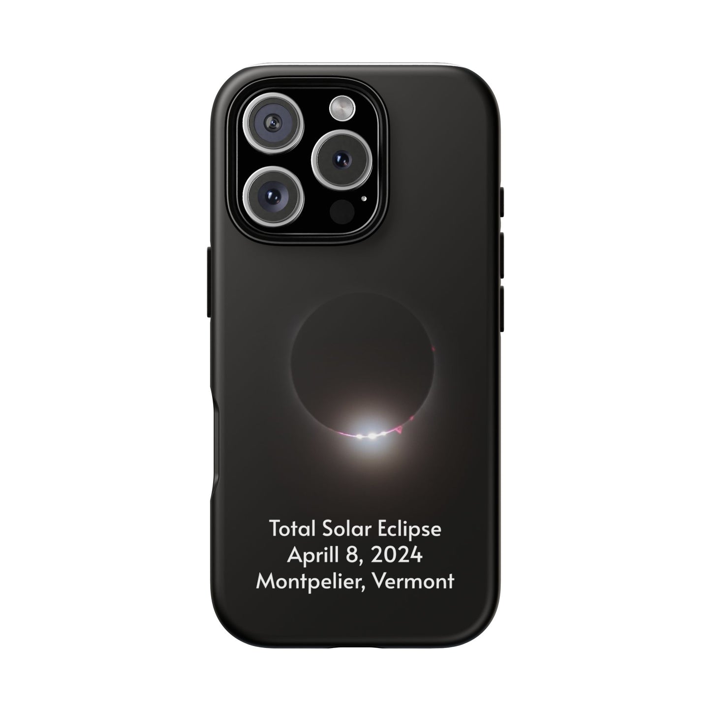 2024 Total Solar Eclipse - Baily’s Beads after Totality - Montpelier, VT - Phone Case