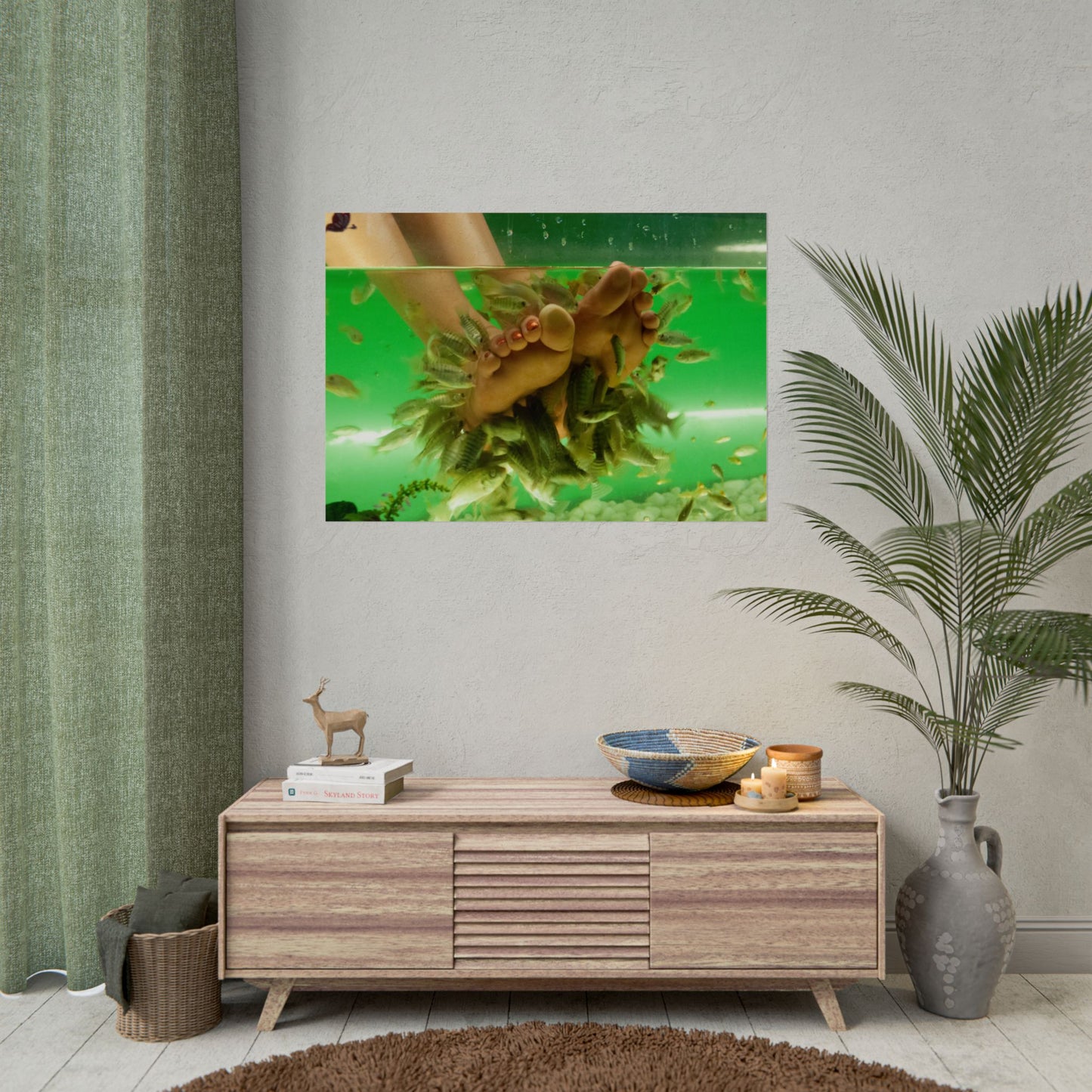 Fish Foot Massage Pedicure Feet Poster Wall Art