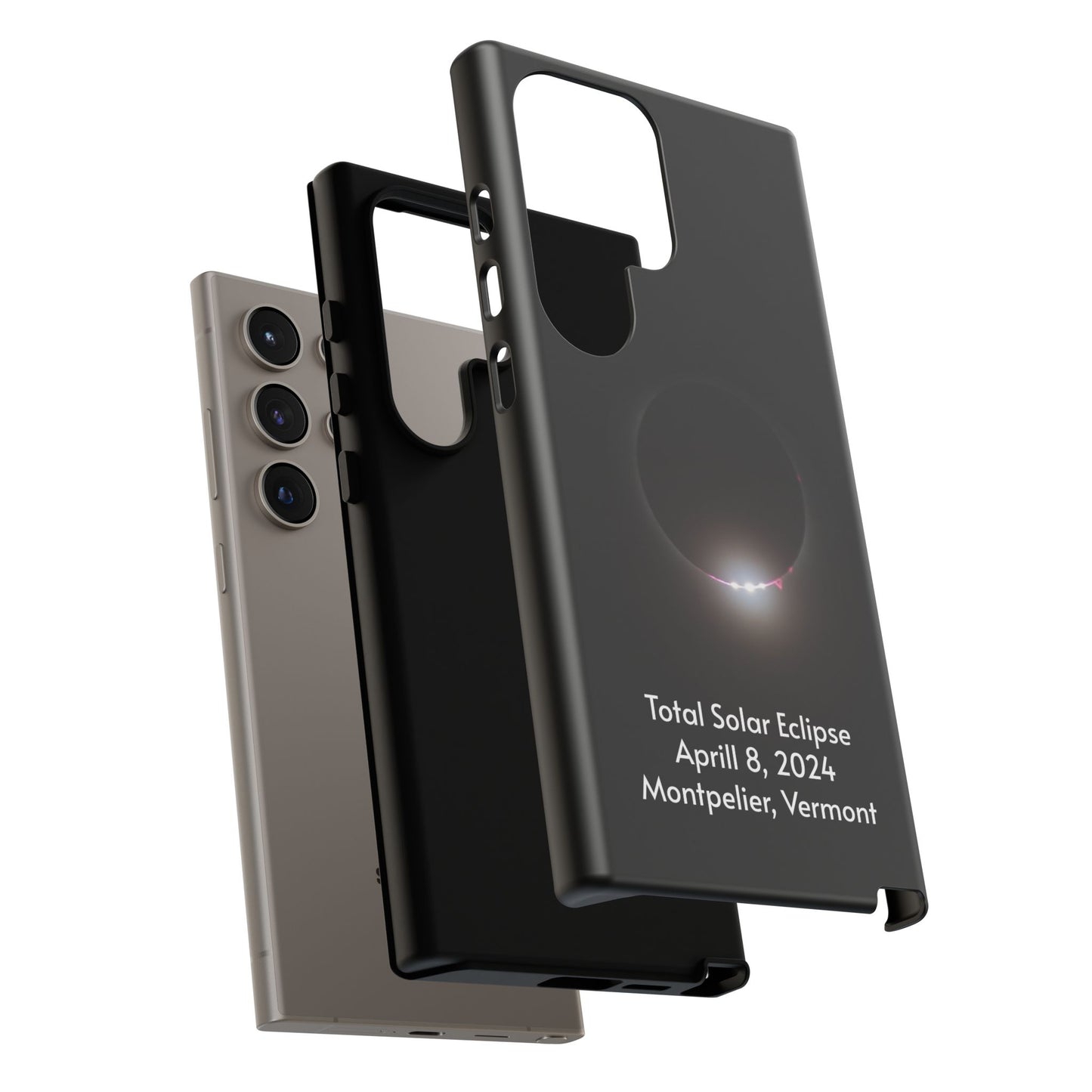2024 Total Solar Eclipse - Baily’s Beads after Totality - Montpelier, VT - Phone Case