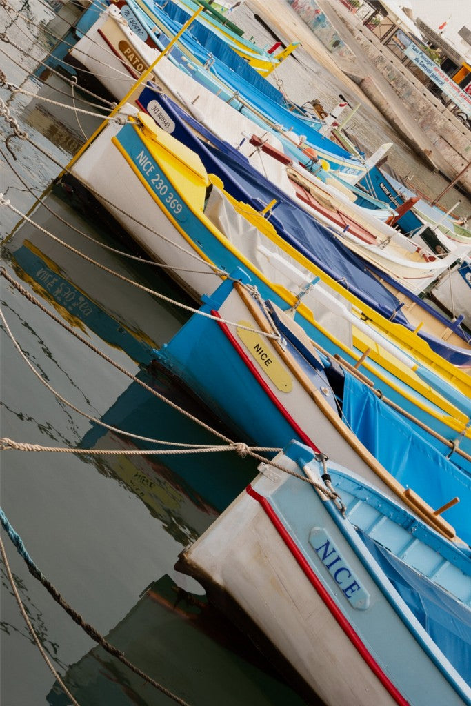 Nautical Nice Harbor - Canvas Wall Art - France