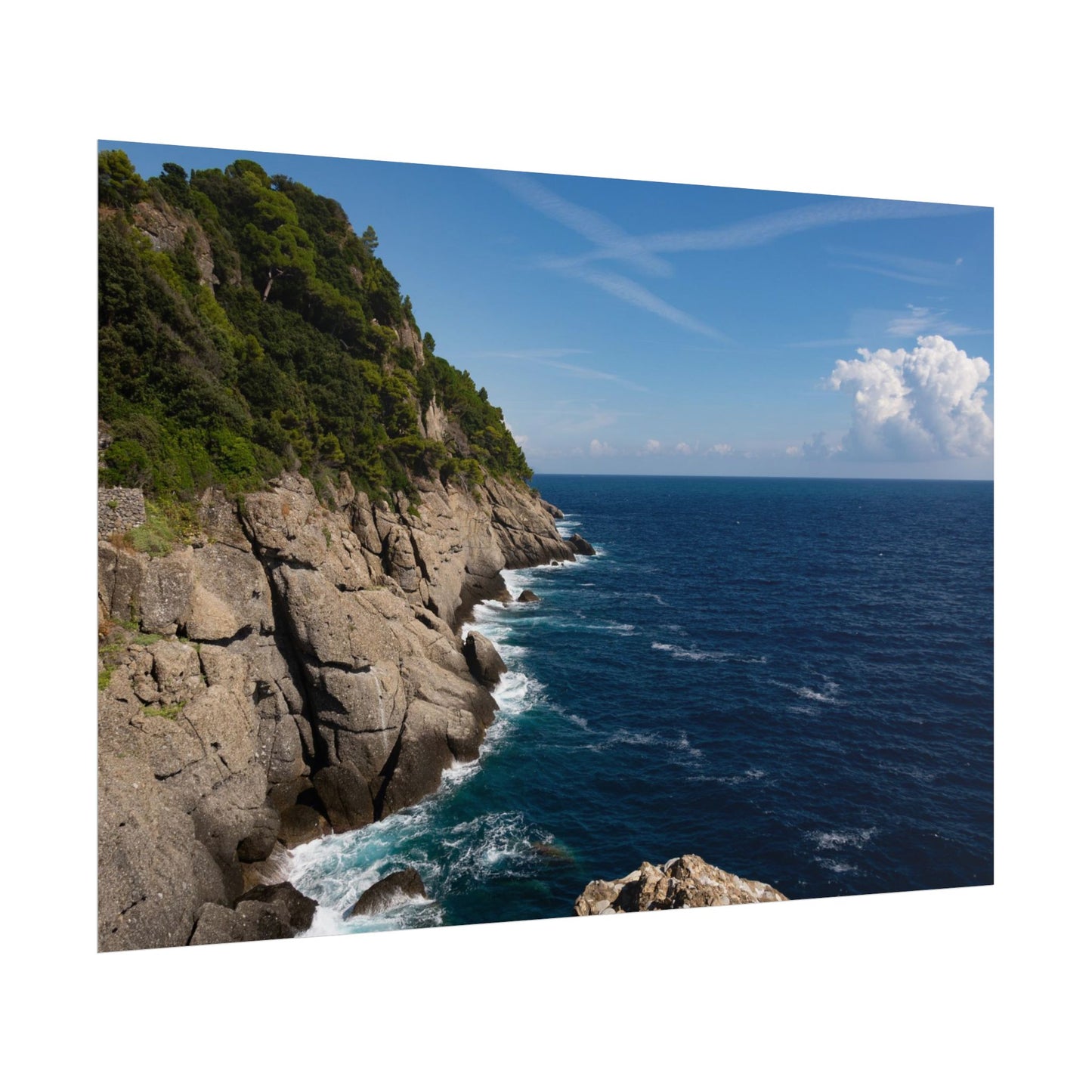 Rocky Italian Riviera - Poster - Mediterranean Sea, Italy - Wall Art