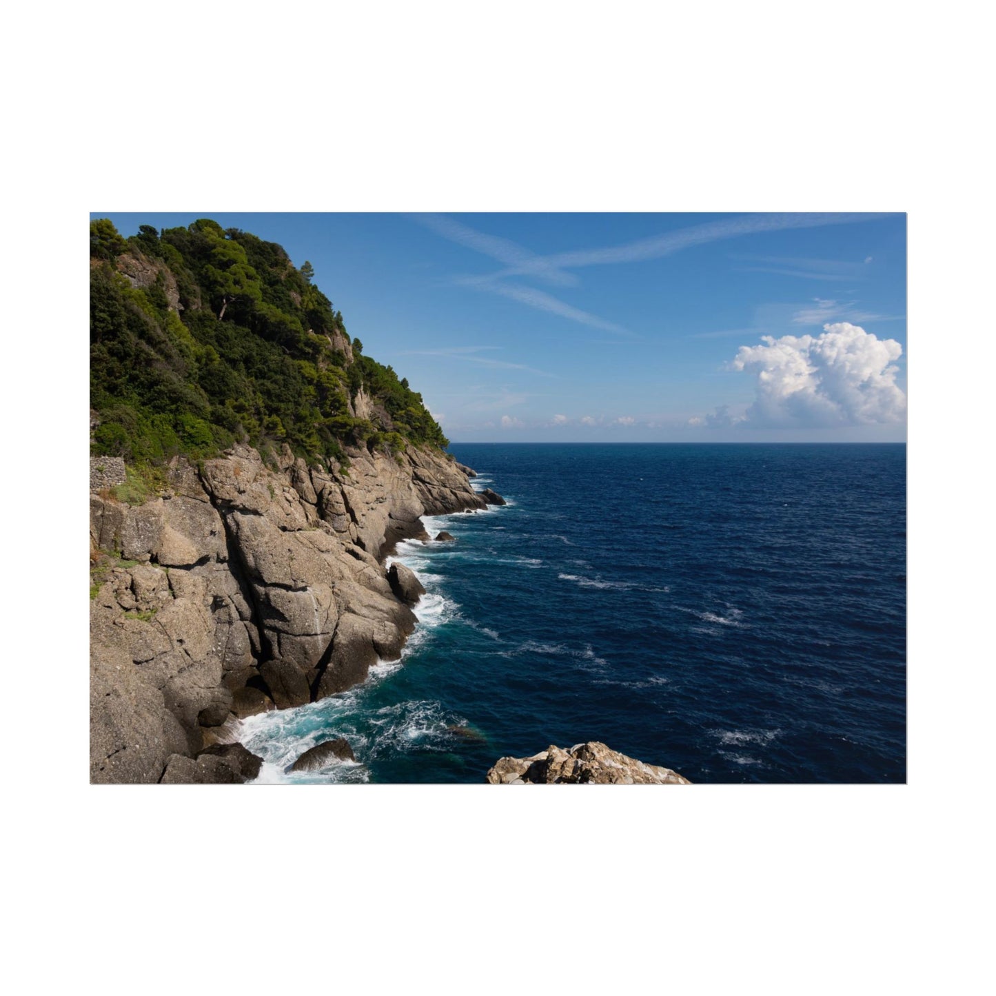 Rocky Italian Riviera - Poster - Mediterranean Sea, Italy - Wall Art