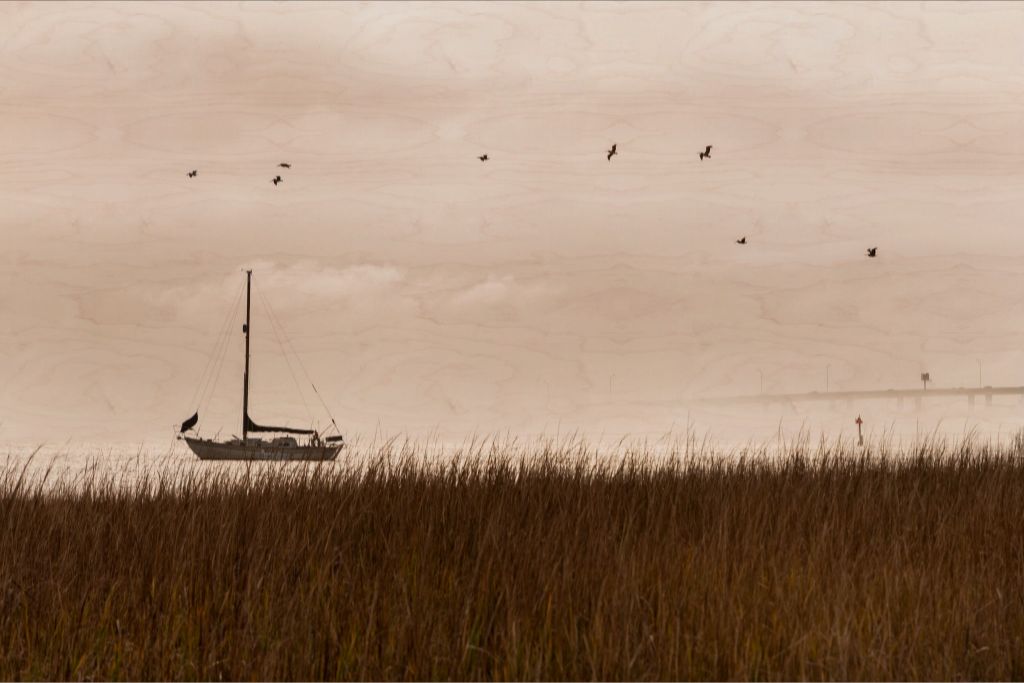 Southern Sail Boat - Printed on Wood