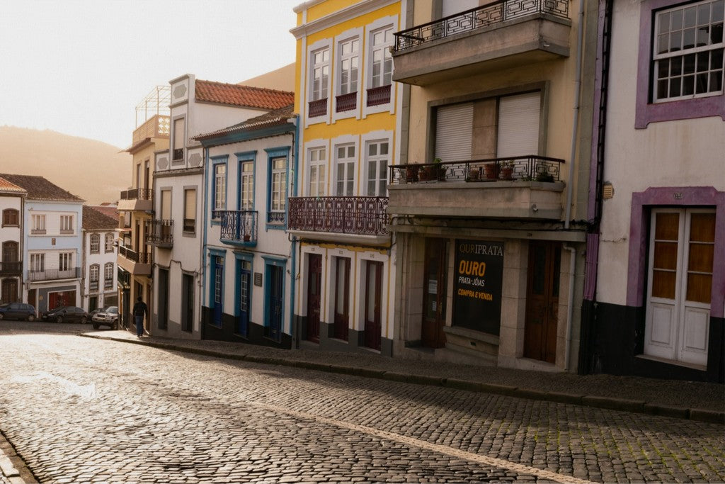 Quaint Cobblestone Streets - Canvas Wall Art
