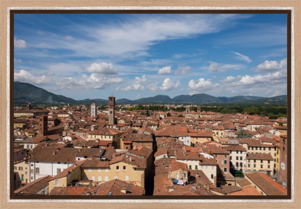 Rooftops of Lucca, Italy - Framed Photograph by Leah Ramuglia
