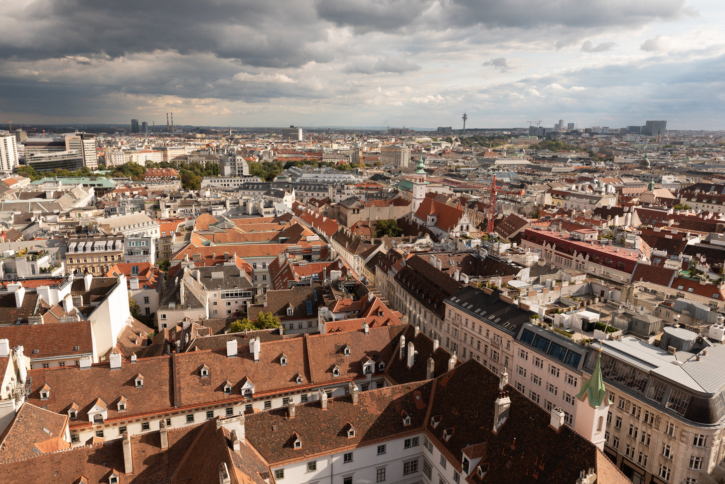 Rooftop Cityscape of Vienna, Austria - Canvas Wall Art