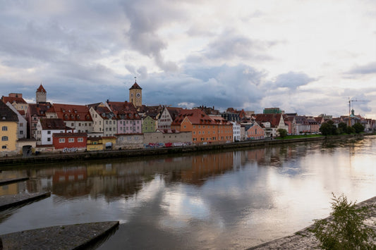Reflections of Regensburg, Germany - Canvas Wall Art