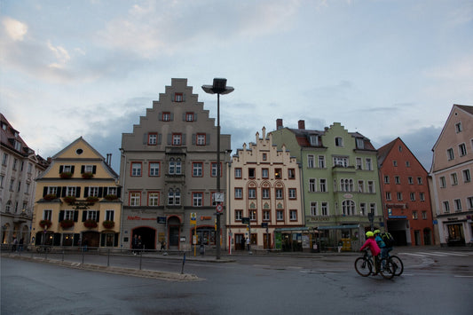 Biking in Regensburg, Germany - Canvas Wall Art
