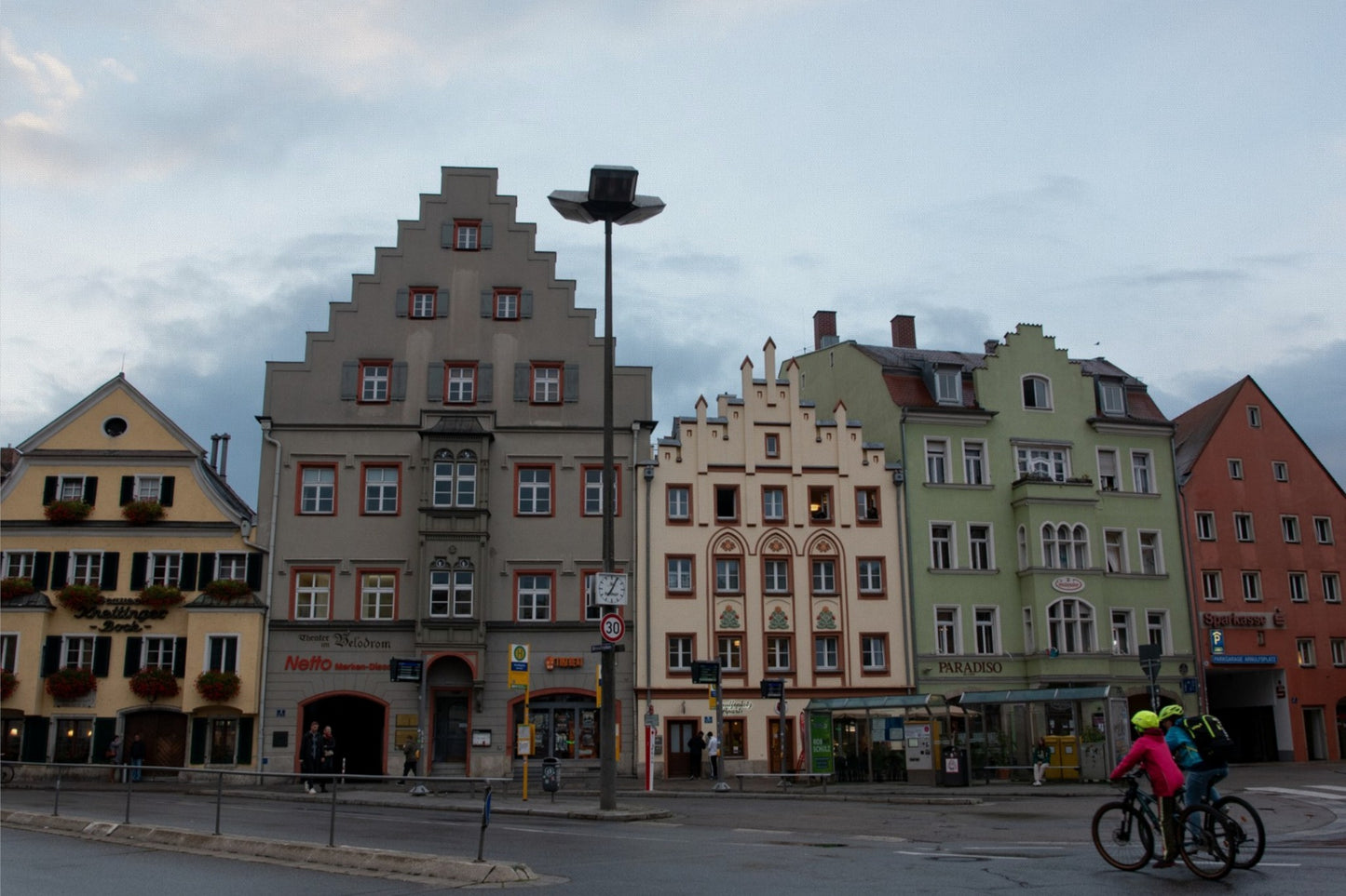 Biking in Regensburg, Germany - Canvas Wall Art