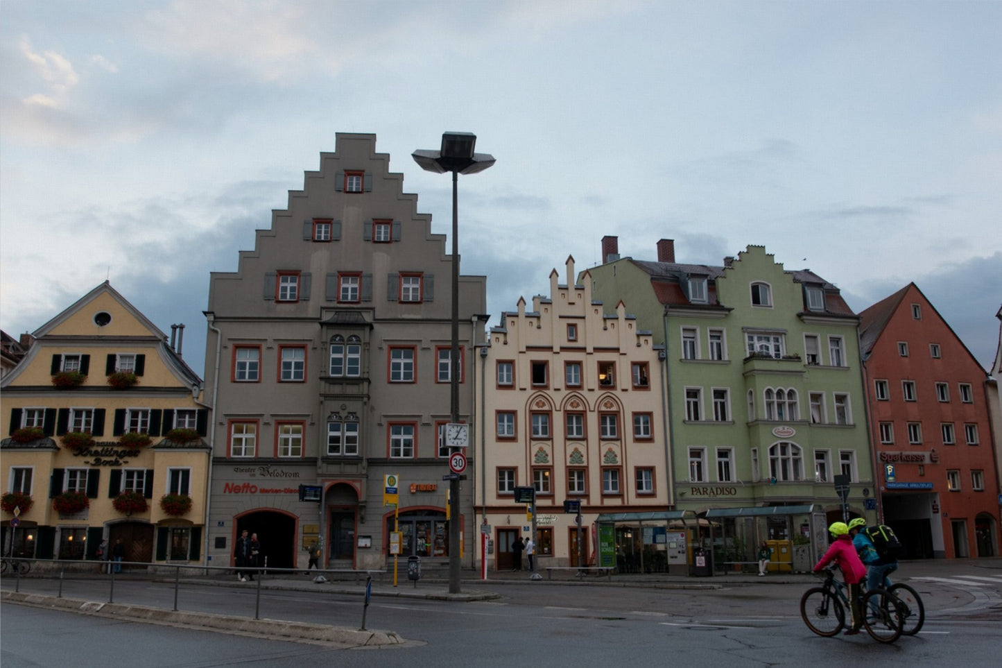 Biking in Regensburg, Germany - Canvas Wall Art