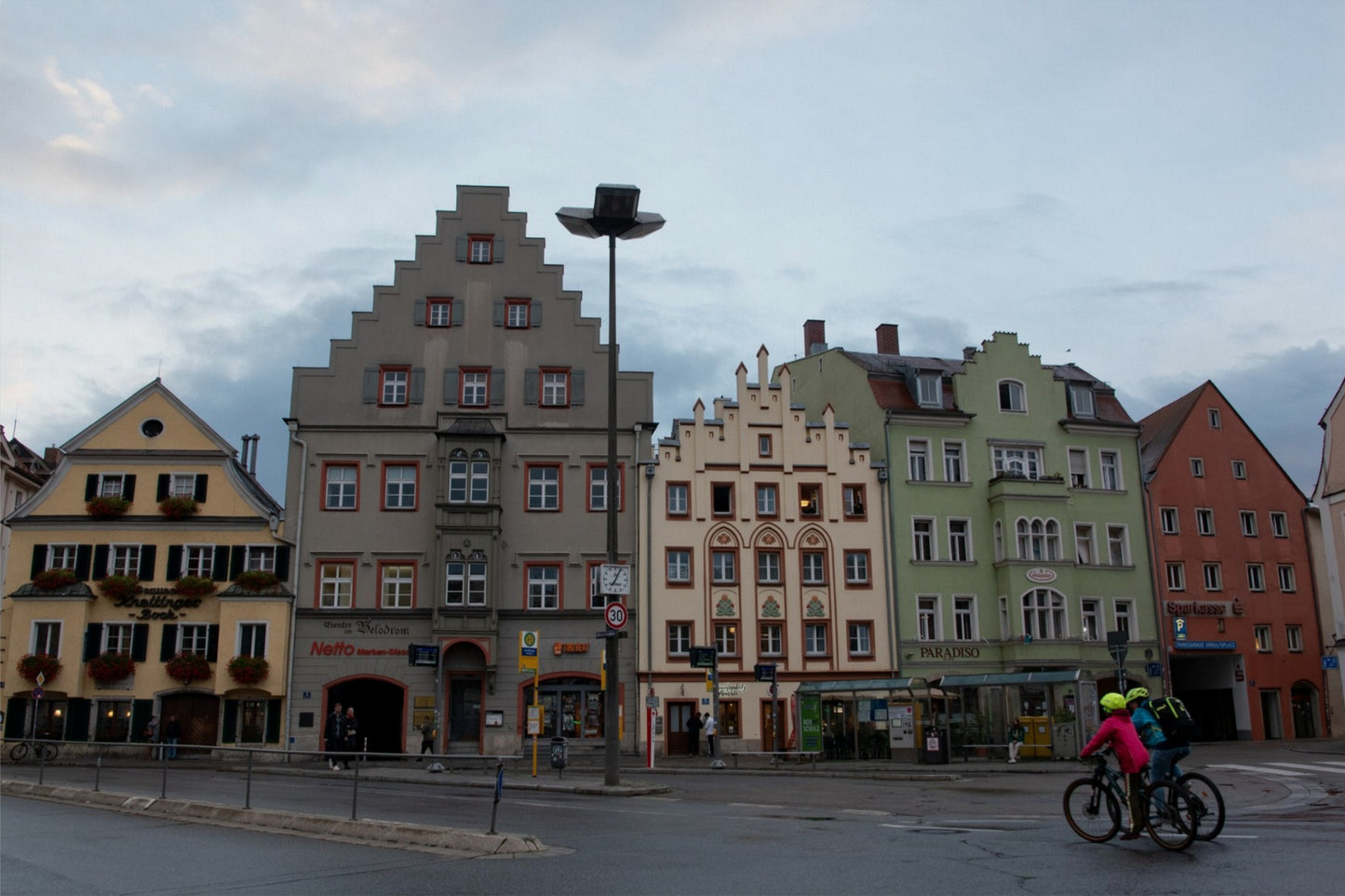 Biking in Regensburg, Germany - Canvas Wall Art