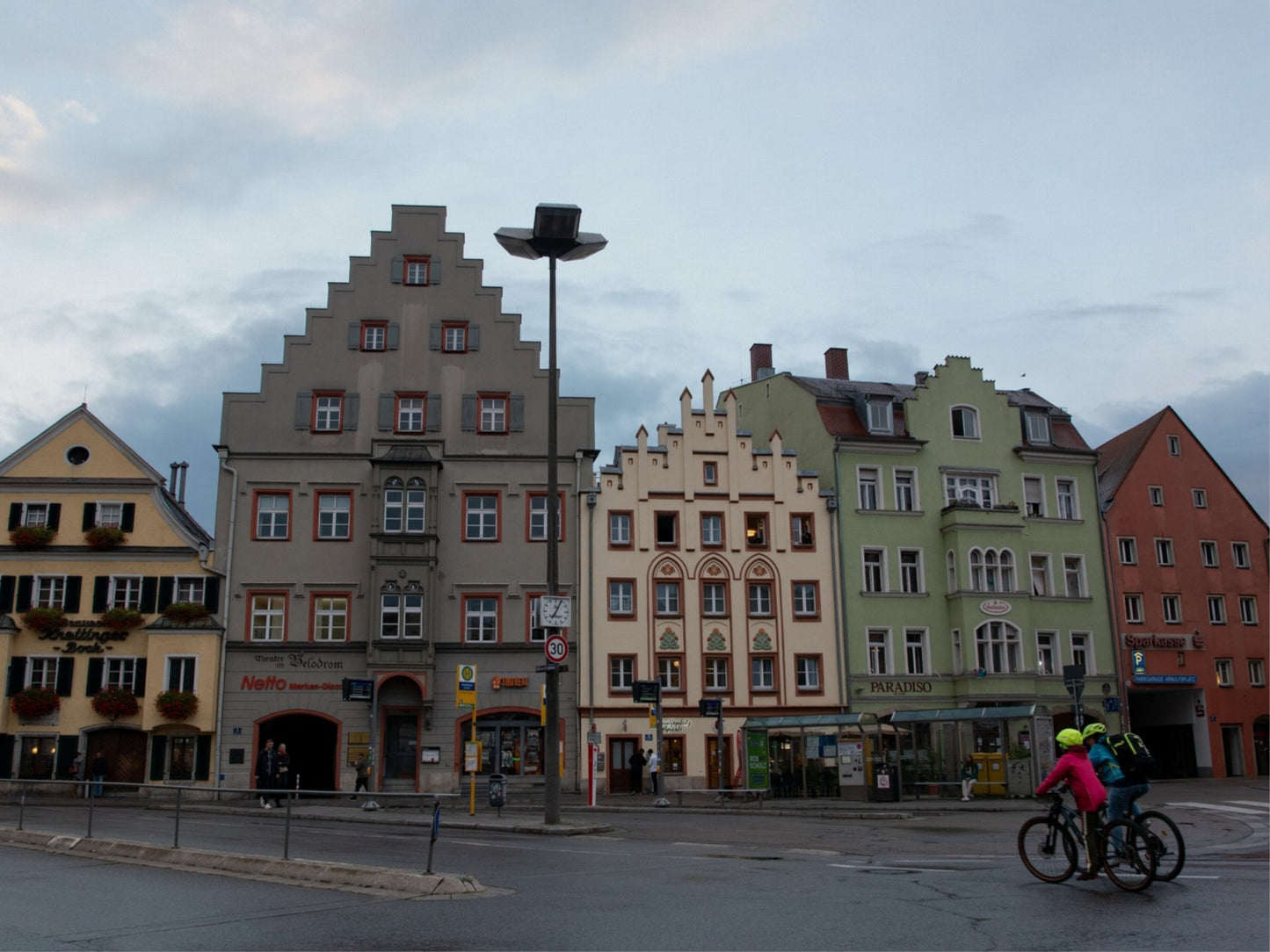 Biking in Regensburg, Germany - Canvas Wall Art