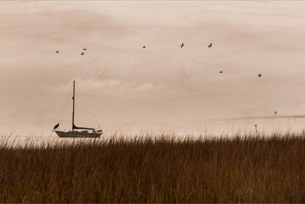 Southern Sail Boat - Printed on Wood