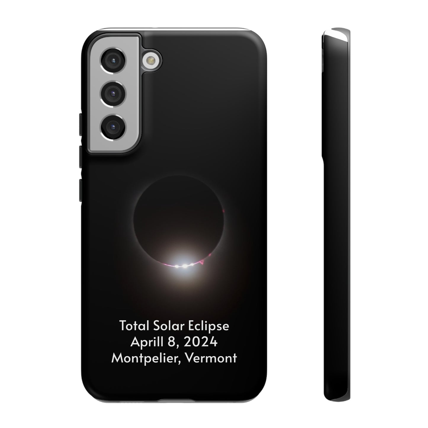 2024 Total Solar Eclipse - Baily’s Beads & Solar Prominence after Totality - Montpelier, VT - Phone Case