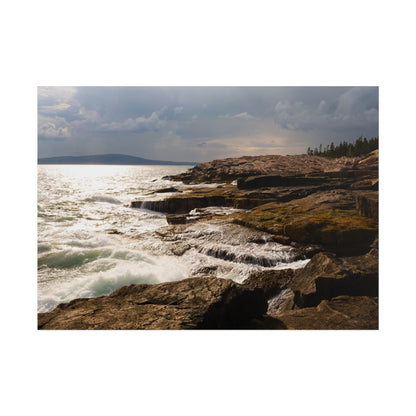 Stormy Sunset in Acadia National Park - Poster - Maine Wall Art