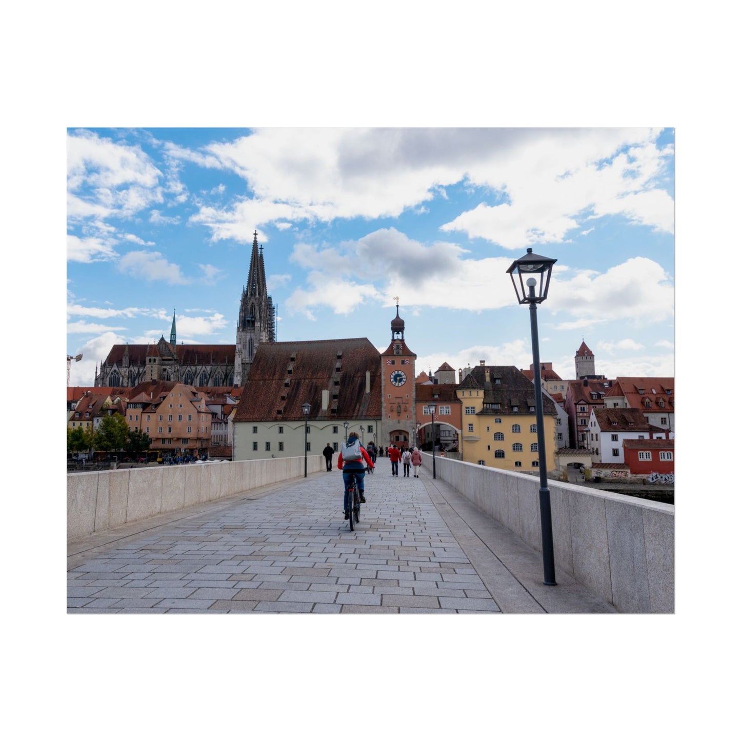 Stone Bridge in Regensburg, Germany - Photograph