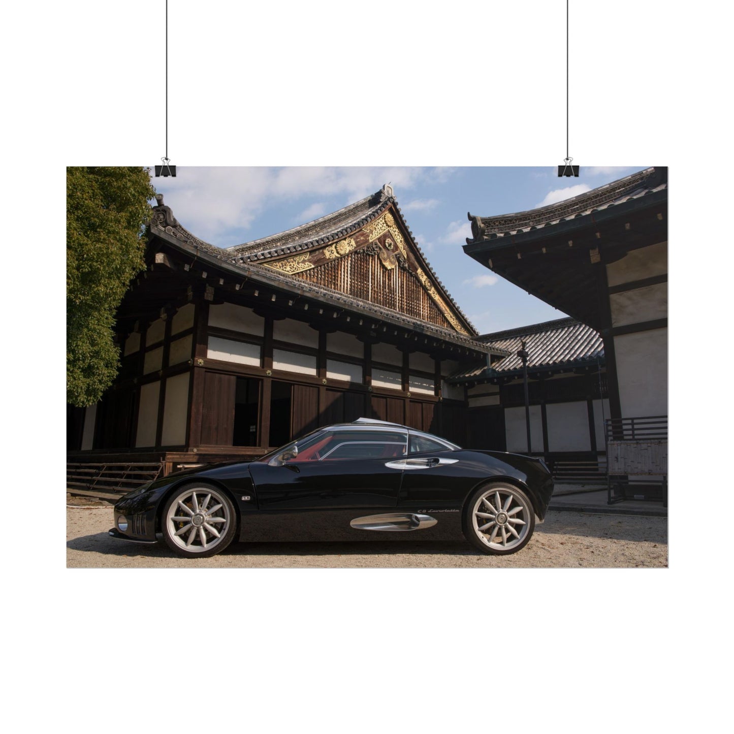 Spyker C8 Laviolette - Poster - Nijo Castle - Kyoto Japan - Wall Art