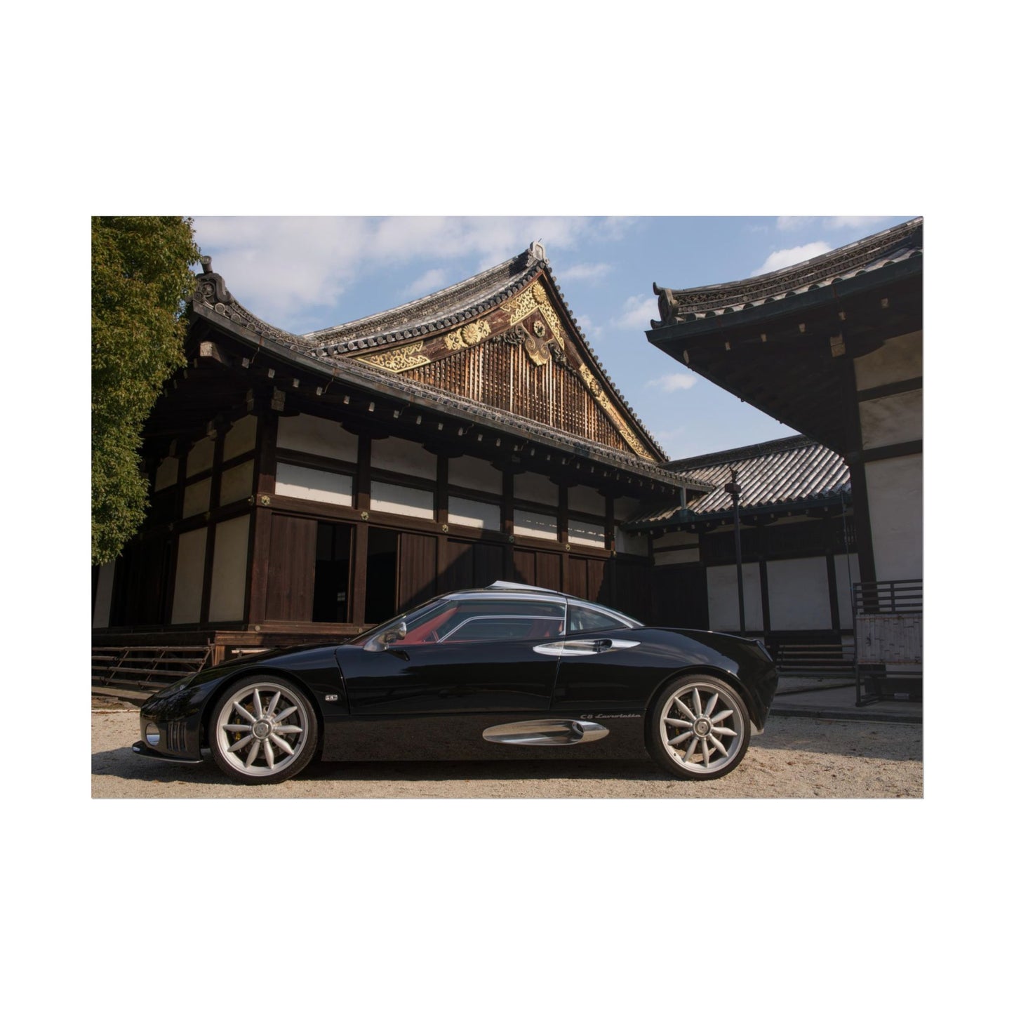 Spyker C8 Laviolette - Poster - Nijo Castle - Kyoto Japan - Wall Art