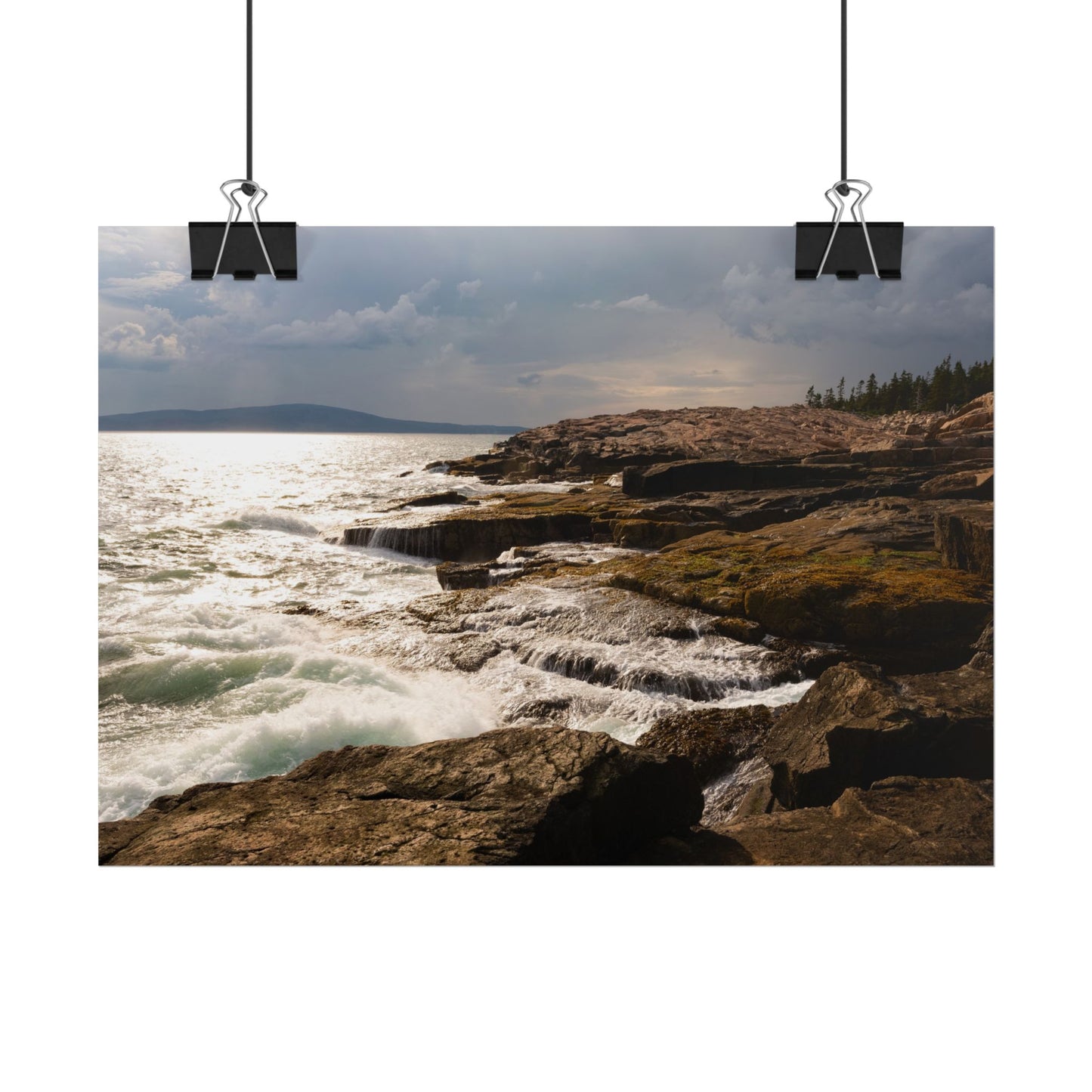 Stormy Sunset in Acadia National Park - Poster - Maine Wall Art