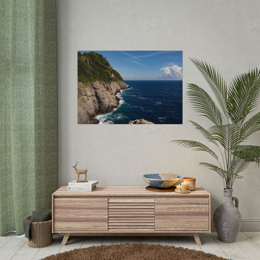 Rocky Italian Riviera - Poster - Mediterranean Sea, Italy - Wall Art